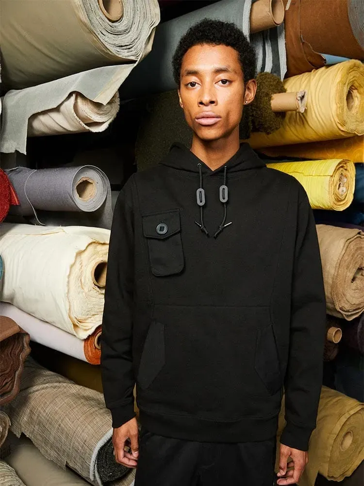 Alpha Industries Mixed Media hanorac negru bumbac