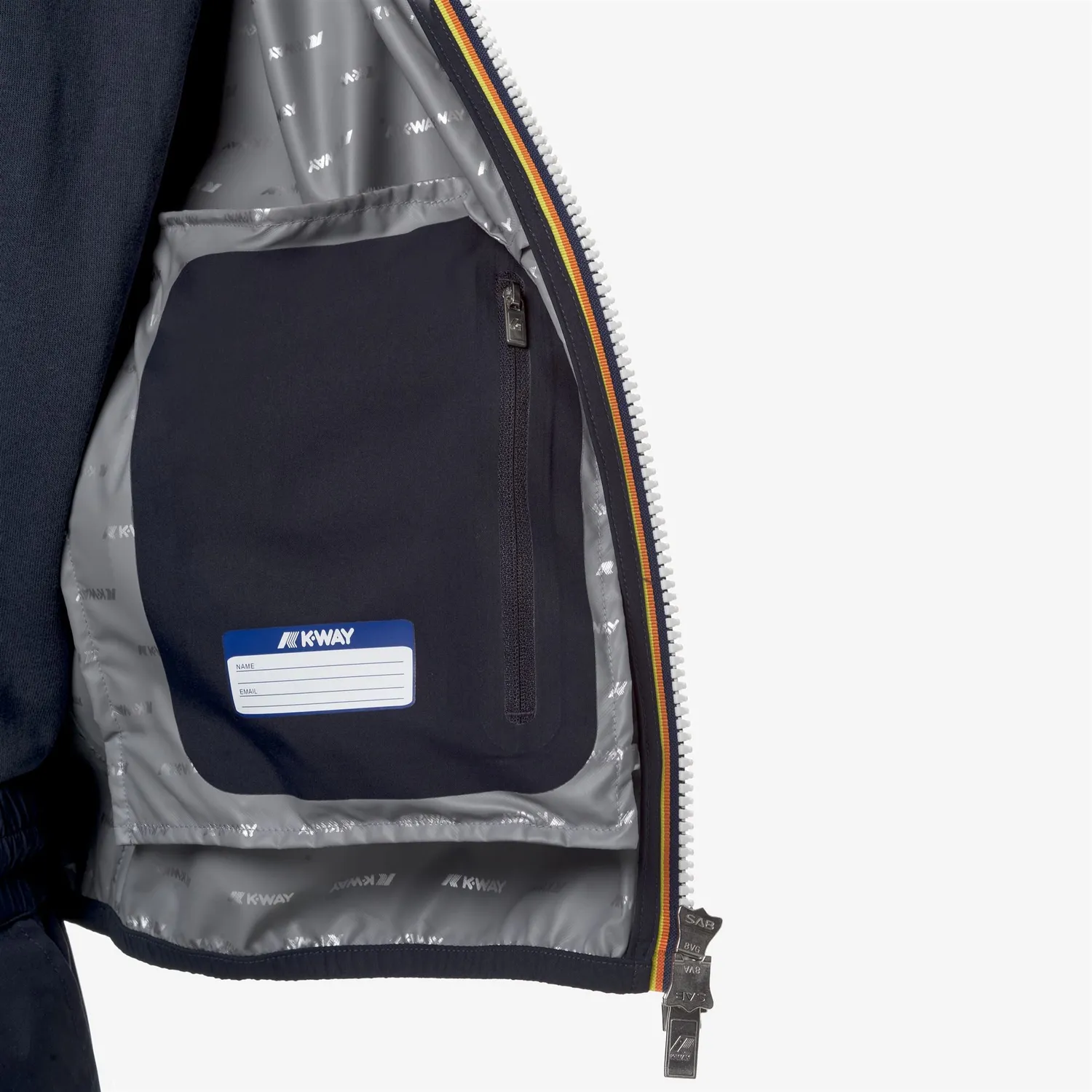 K-Way Valen Stretch Dot vesta albastra impermeabila