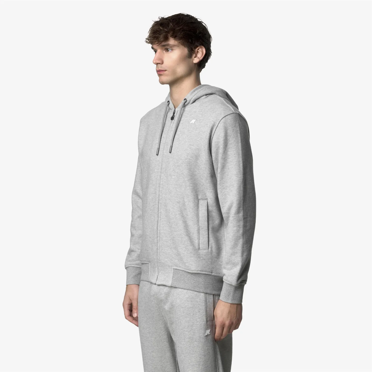K-Way Anthony Heavy Fleece hanorac barbati gri melanj bumbac