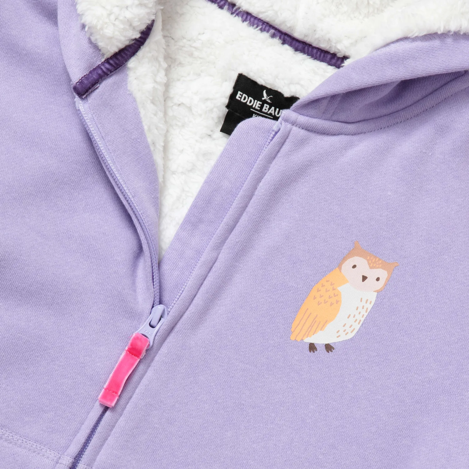 Eddie Bauer Camp Fleece hanorac fete gri cu gluga calda