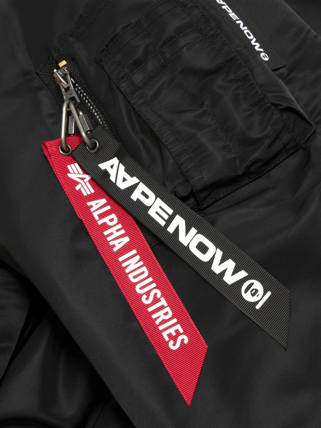 Alpha Industries AAPE MA-1 bomber geacă neagră reversibilă