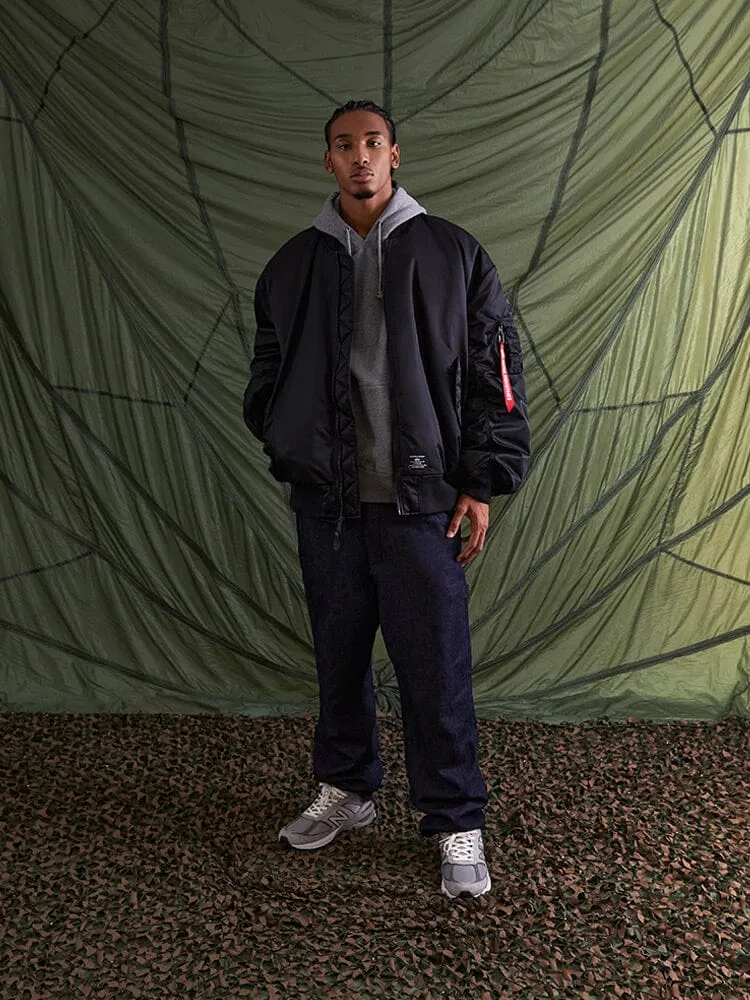 Alpha Industries MA-1 Bloodchit geaca bomber neagra reversibila