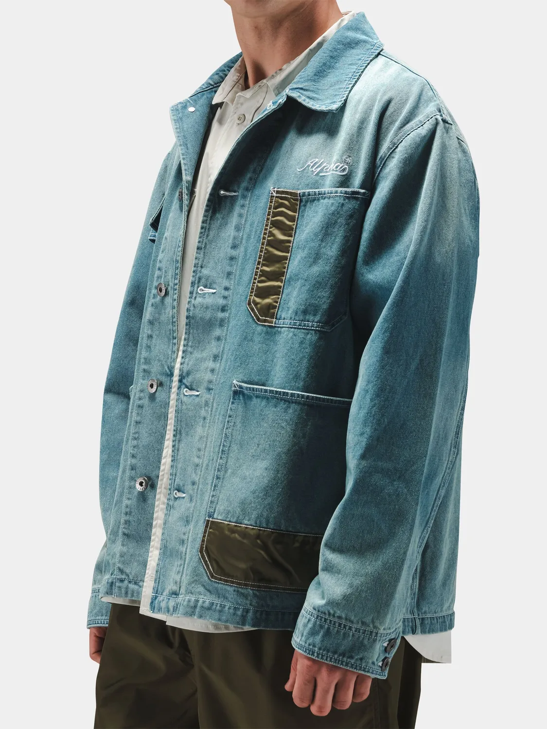Alpha Industries Denim Chore palton Denim Blue bumbac