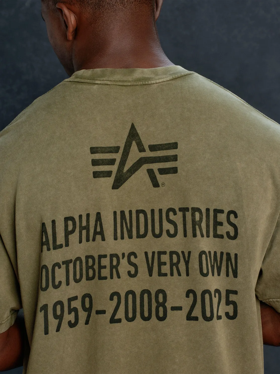 Alpha Industries OVO Garment Dye tricou negru bumbac