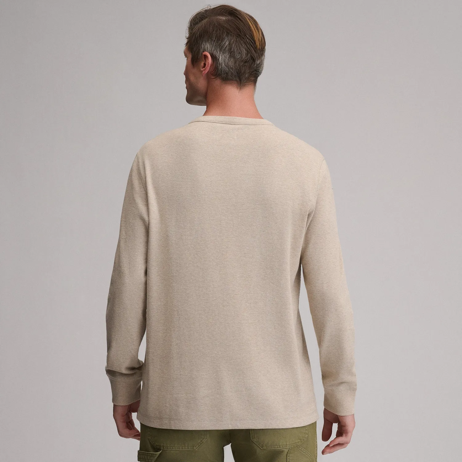 Eddie Bauer Birds Eye Henley Termic Barbati Gri