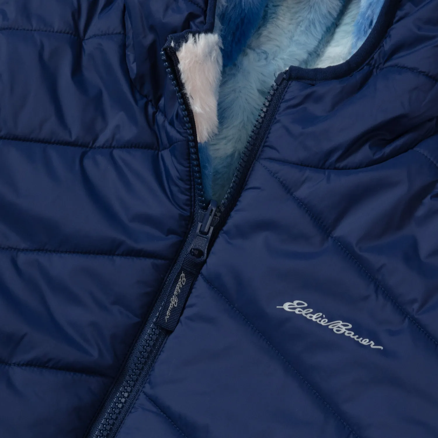 Eddie Bauer Deer Harbor geacă fete reversibilă cu glugă