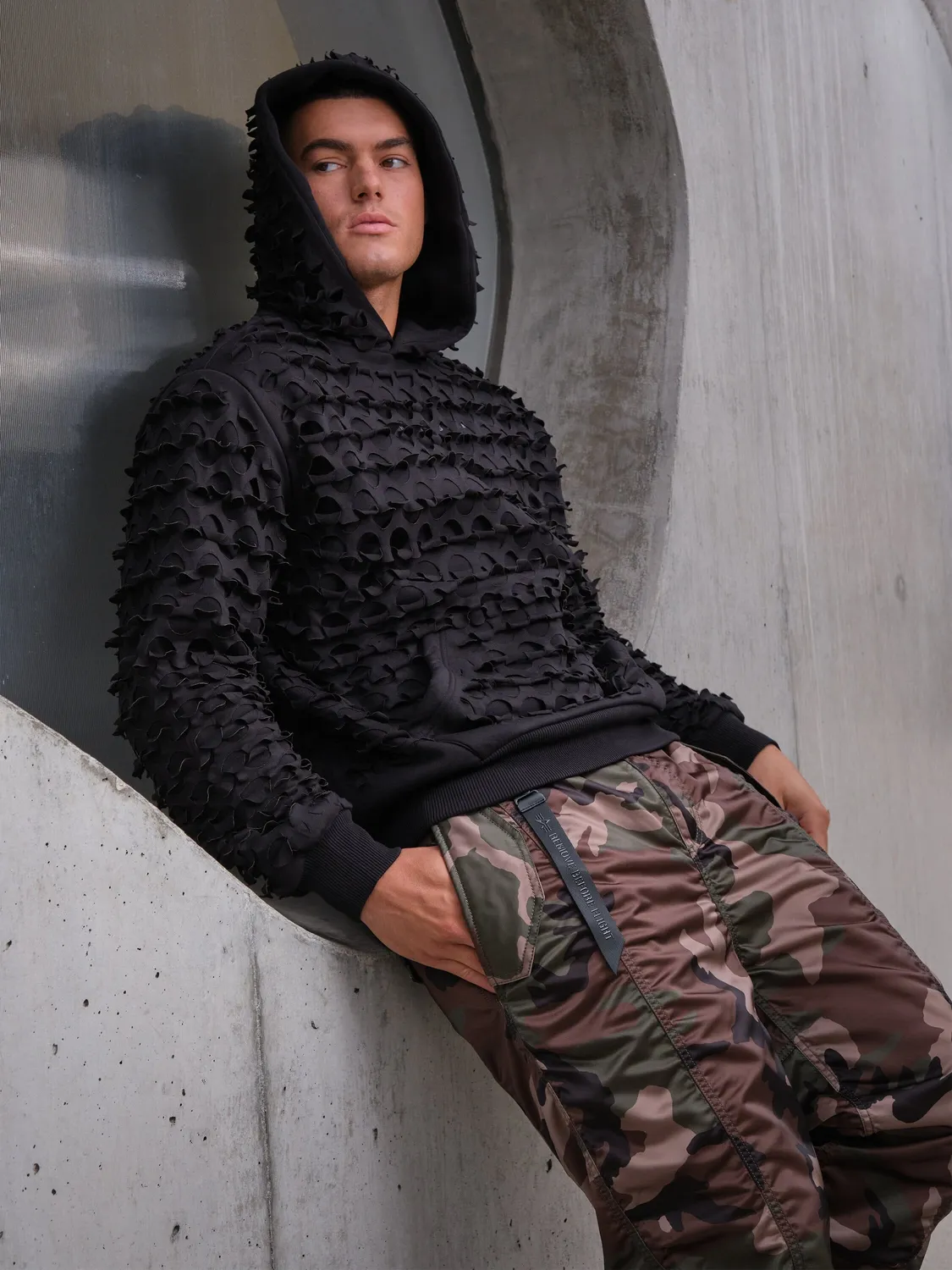 Alpha Industries ULCANS hanorac negru calduros 330 gsm