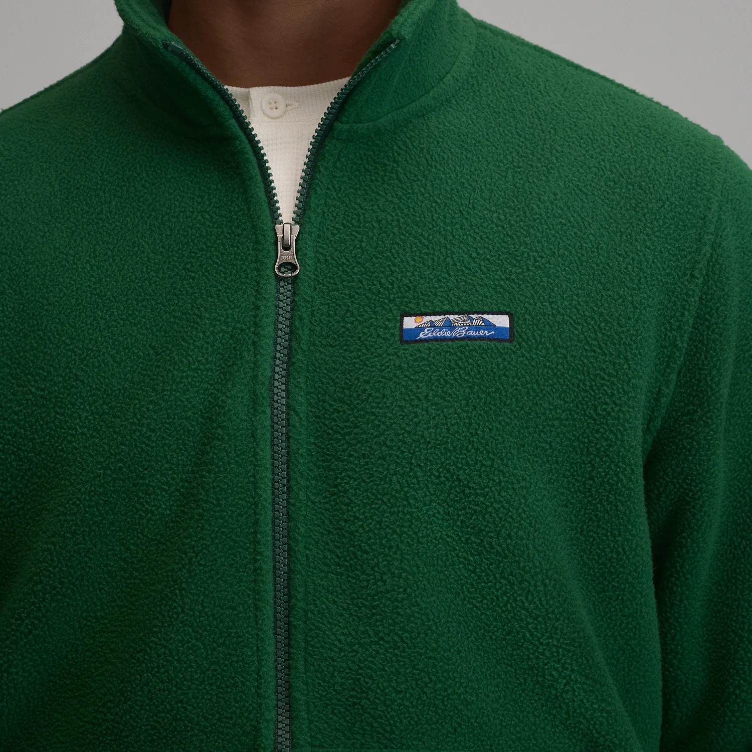 Eddie Bauer Authentic Outdoor hanorac fleece gri fermoar
