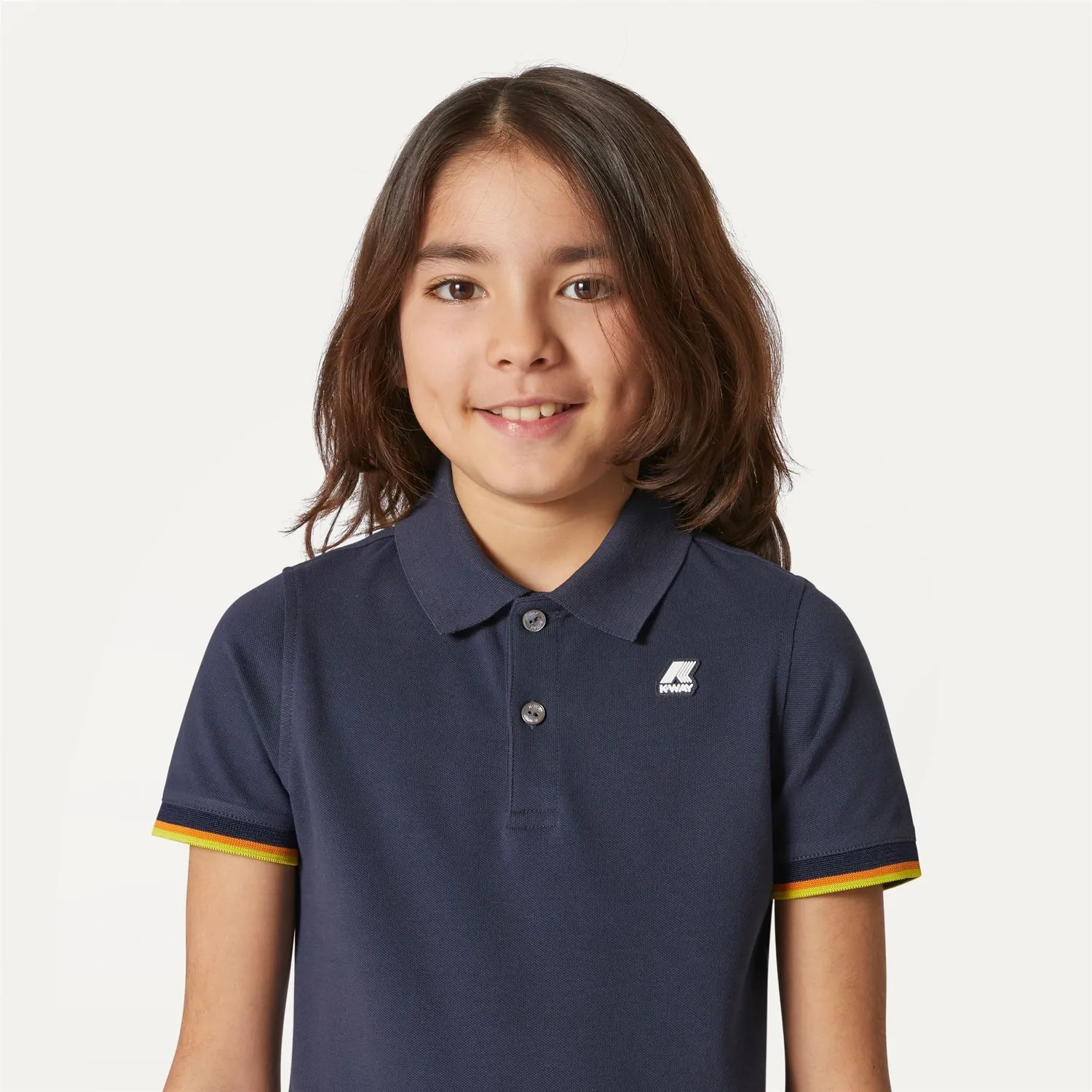K-Way Vincent polo baieti albastru Blue Depth elastic