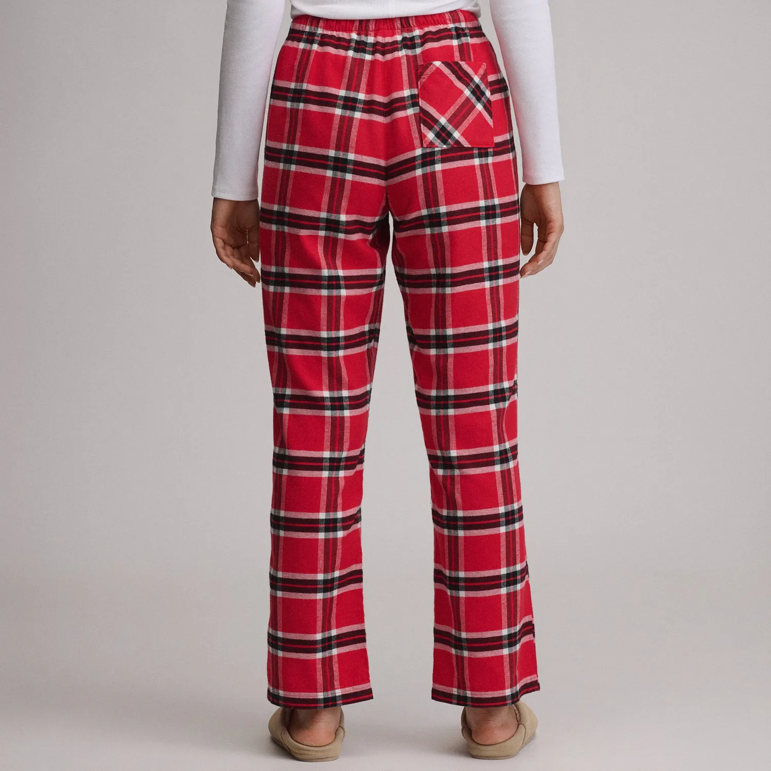 Eddie Bauer Stines pantaloni pijama flanel gri deschis