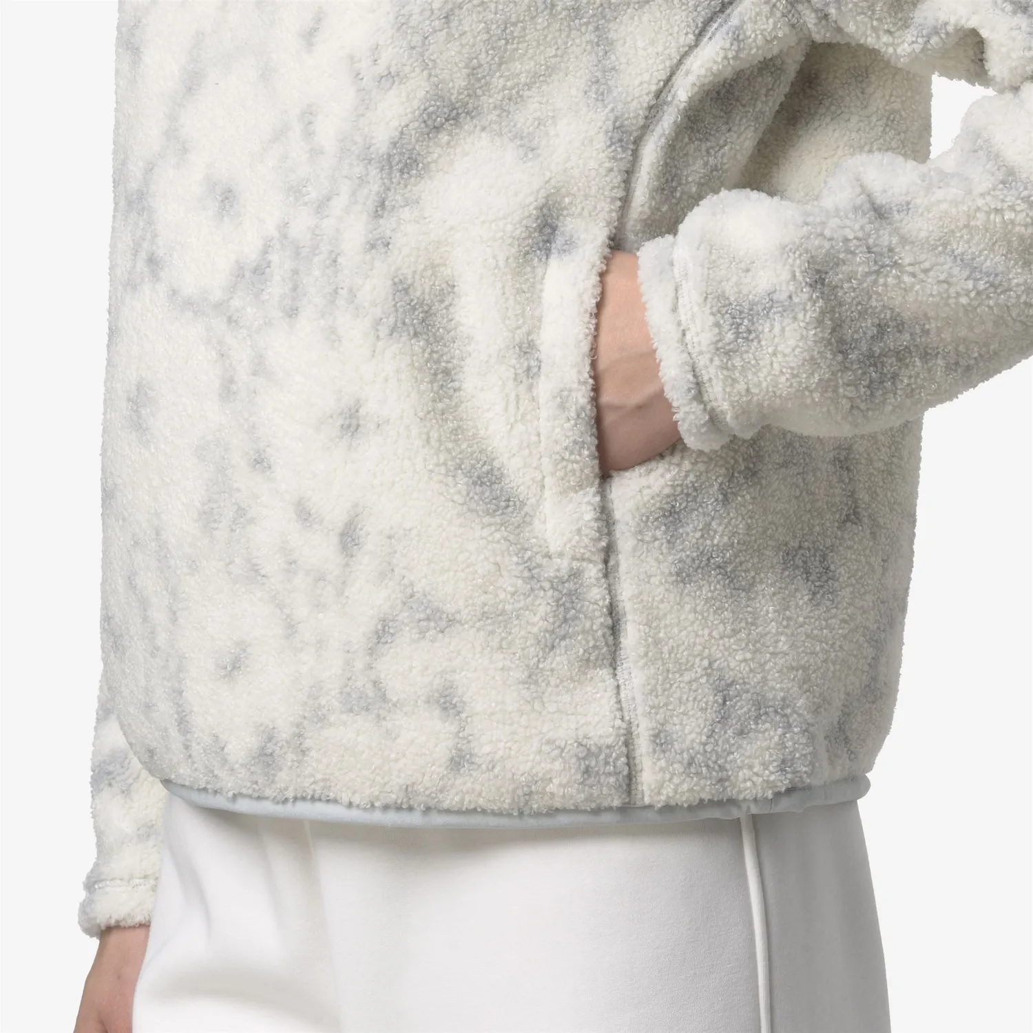 K-Way Benedicte Orsetto bluza fleece ecru cu flori