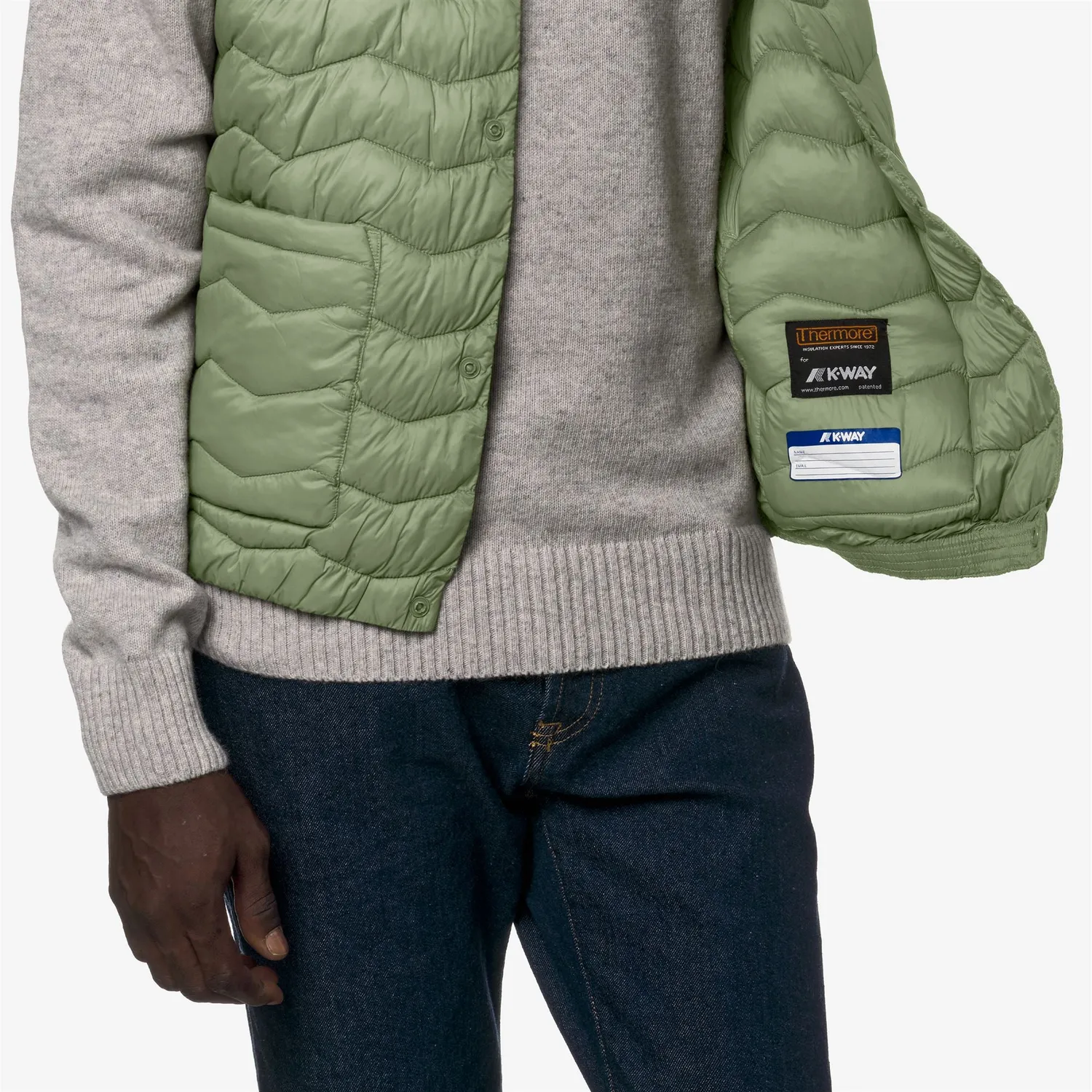 K-Way Valty Quilted Warm vestă bărbați verde salvie