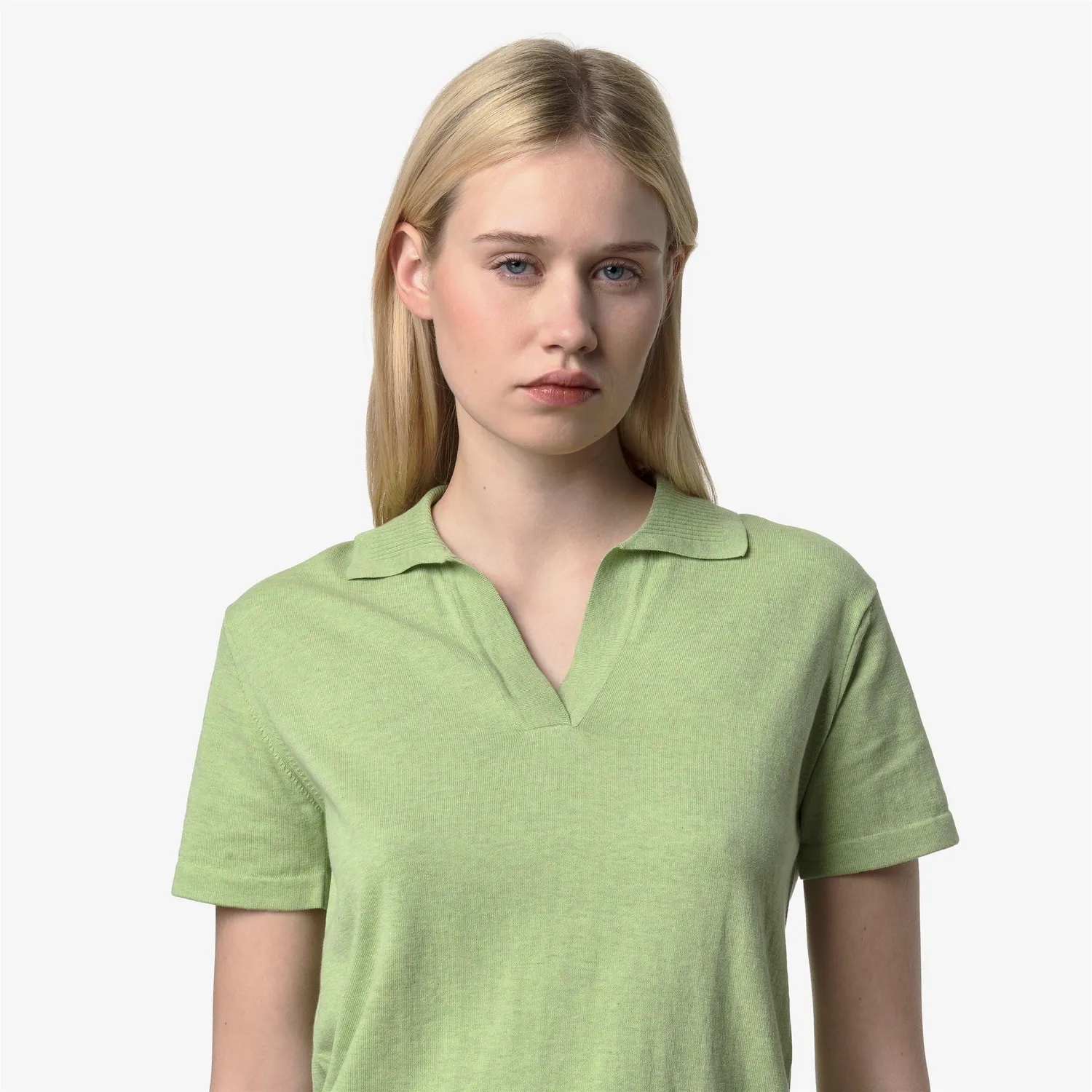 K-Way Mazardy polo tricotat damă verde frunză