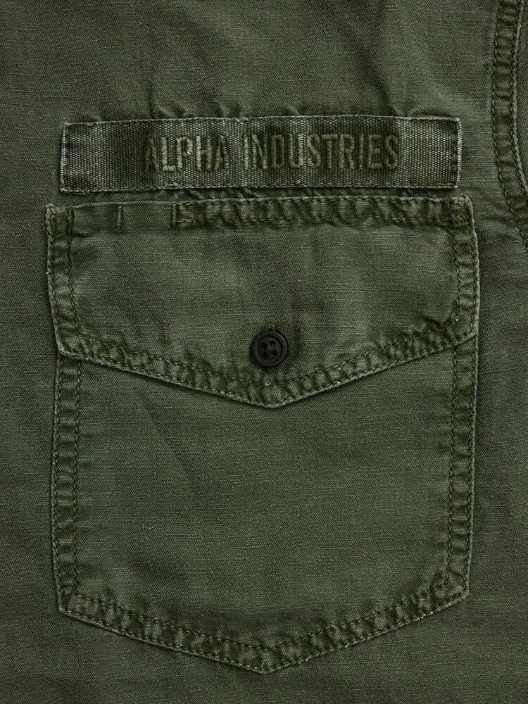 Alpha Industries Washed Fatigue camasa verde OG-107