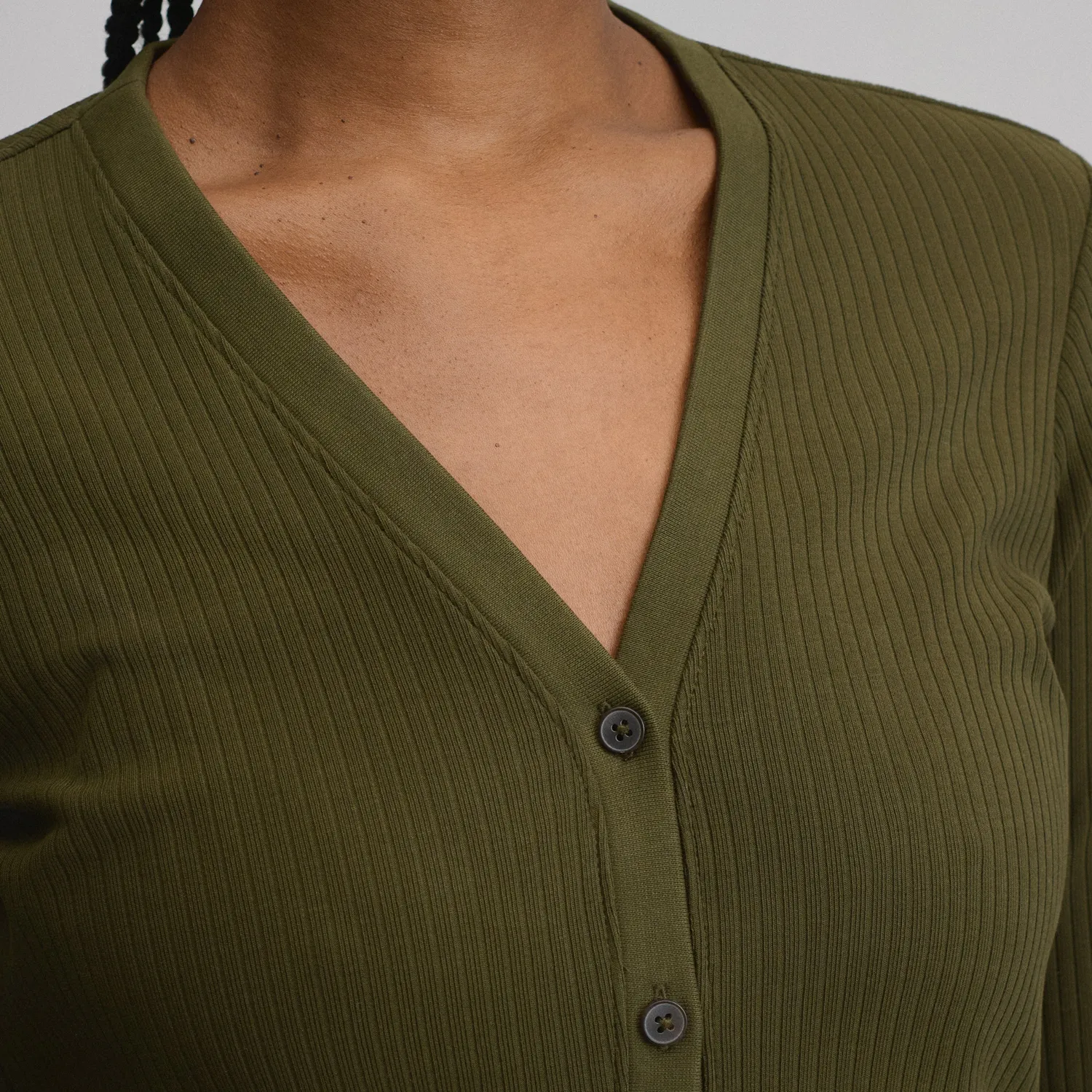 Eddie Bauer Long-Sleeve Button Front Ribbed Knit rochie midi Charcoal calduroasa