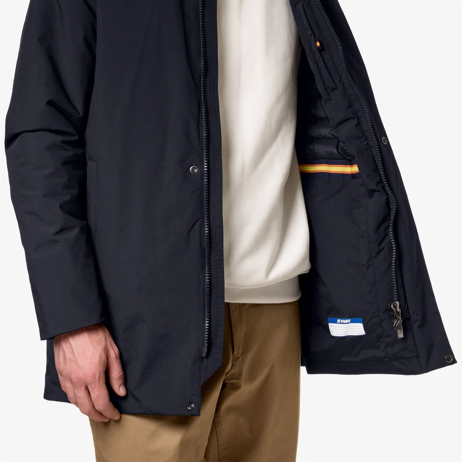 K-Way Benny Warm Ottoman palton barbati albastru mediu