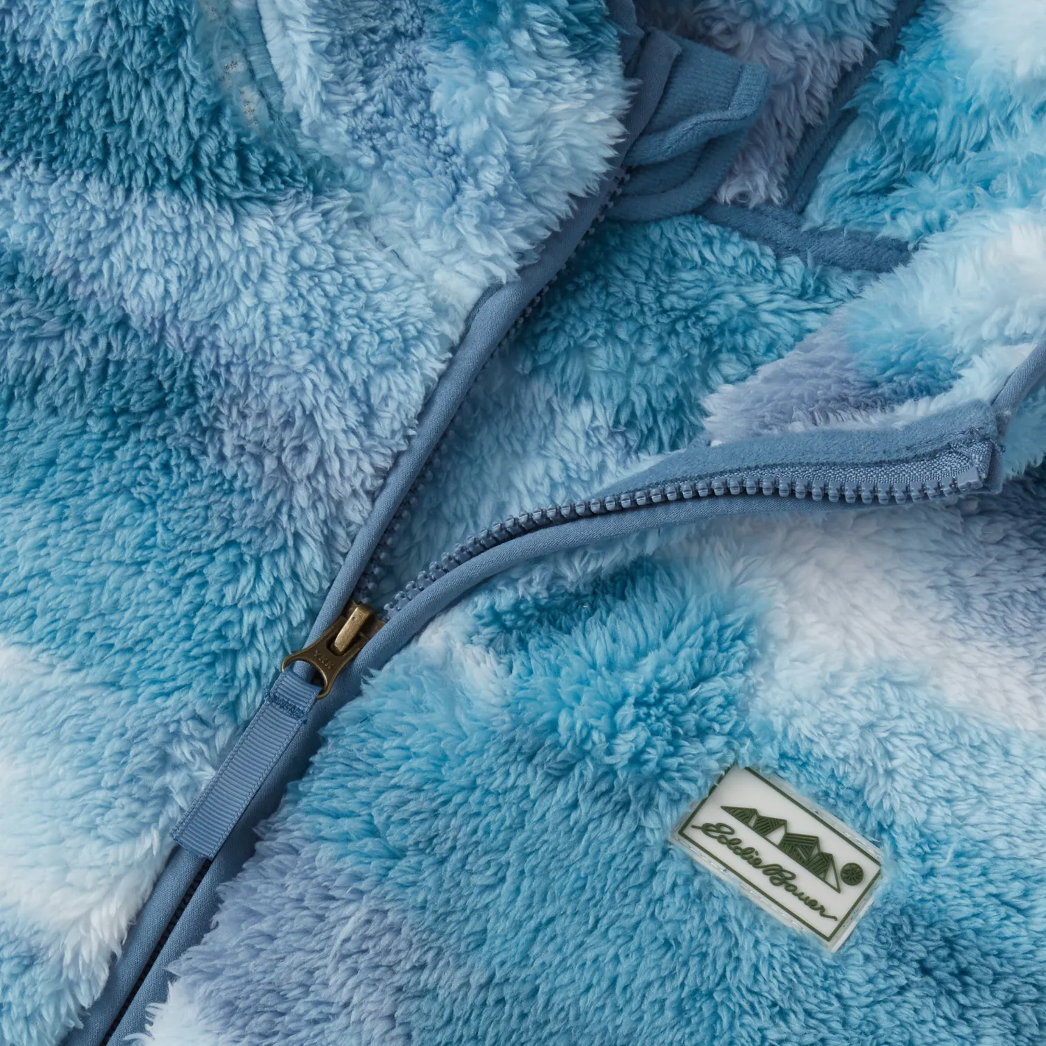 Eddie Bauer Quest geaca fleece copii China Blue imprimeu calduros