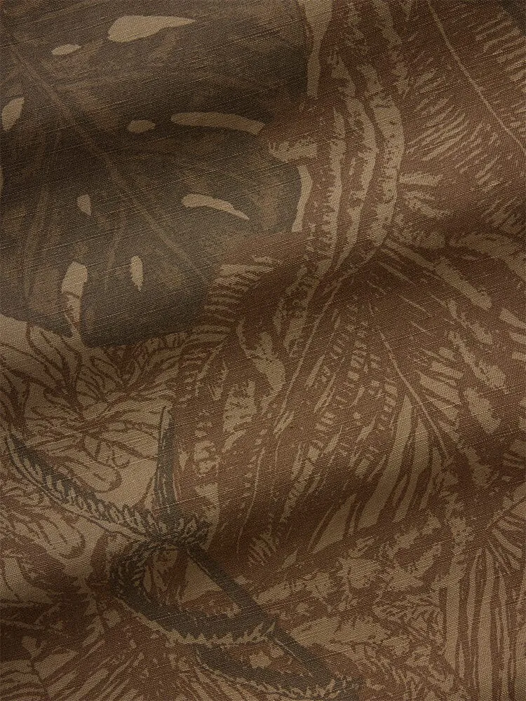 Alpha Industries Botanic Jungle Camo SS Shirt cămașă maro bumbac