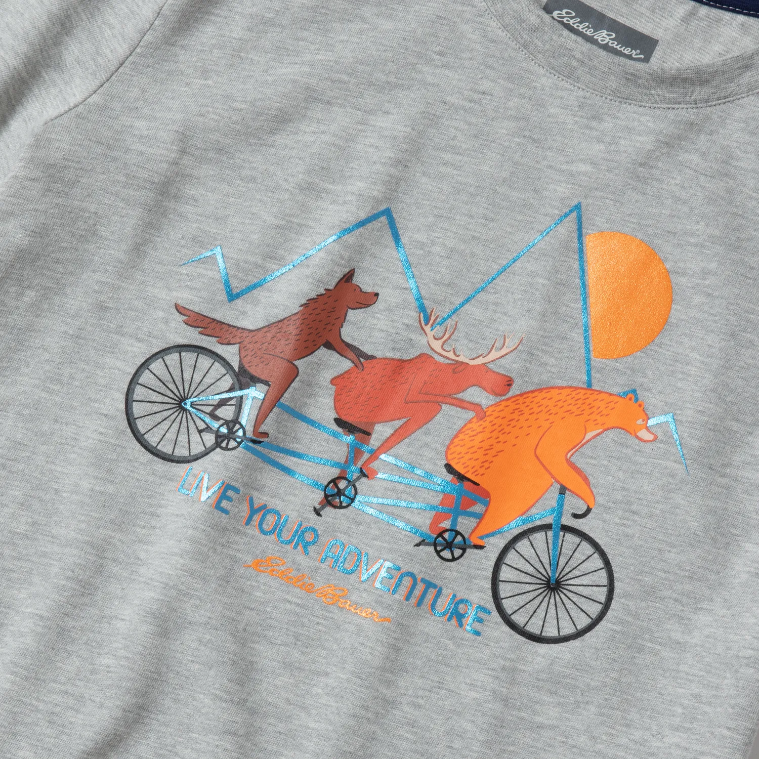 Eddie Bauer Boys Graphic tricou gri bumbac cu imprimeu