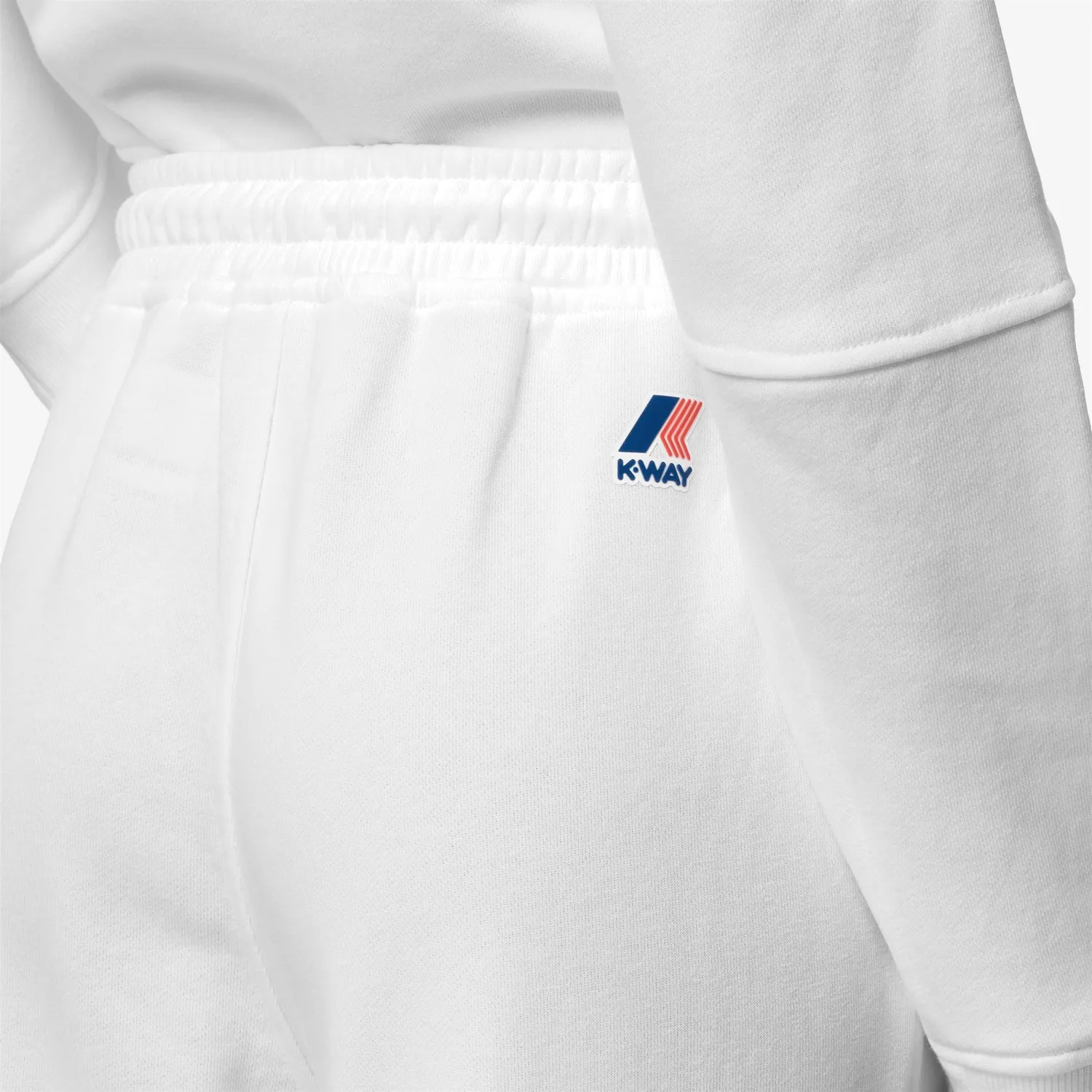 K-Way Poly Cotton Loyre pantaloni sport dama albi largi