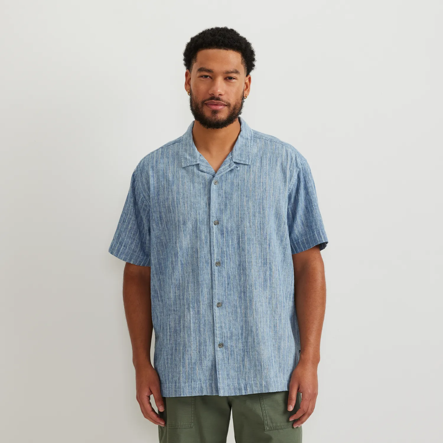 Eddie Bauer Camp camasa barbati indigo cu imprimeu