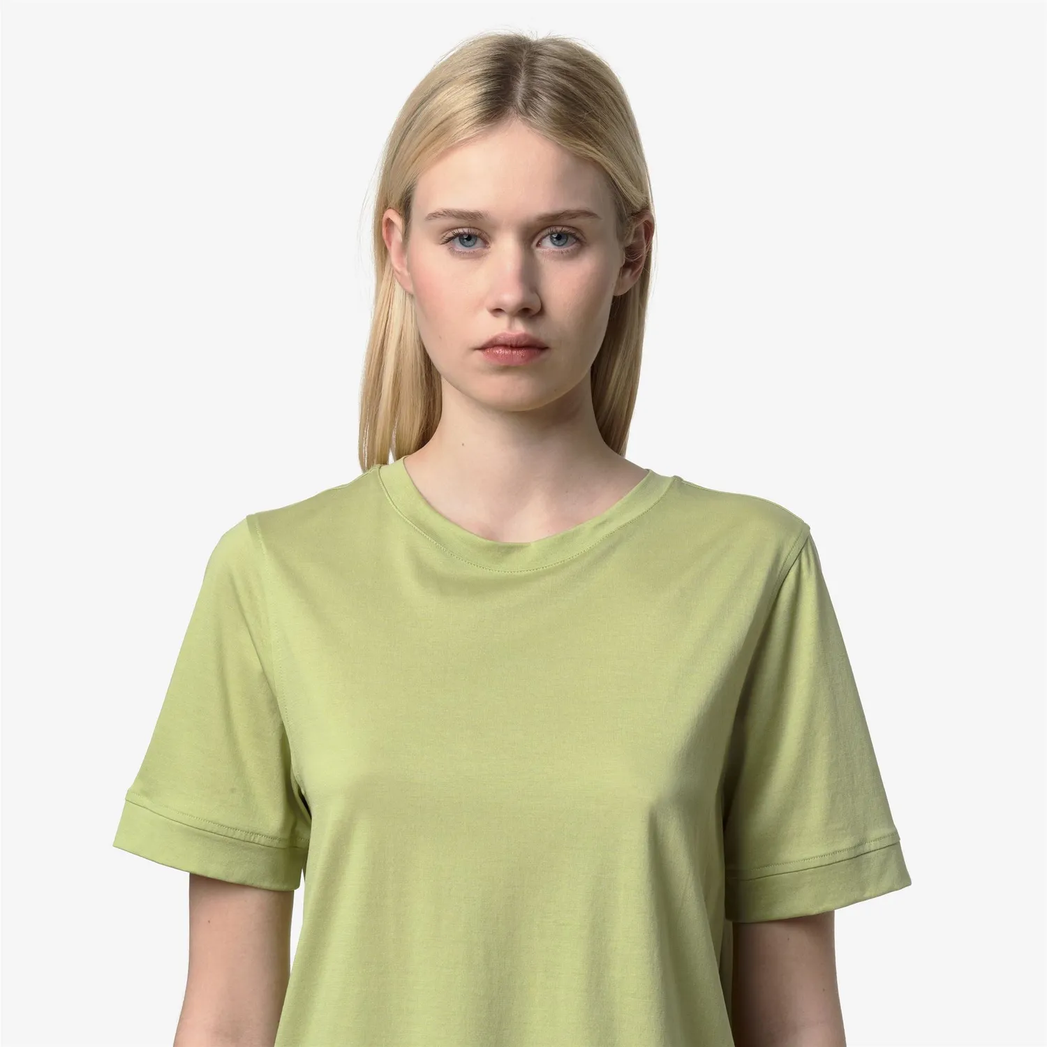 K-Way Gabillou Cotton Silk tricou femei verde lime matase