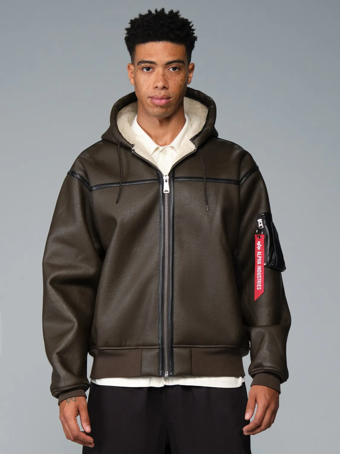 Alpha Industries MA-1 Hooded geaca bomber negru cu gluga
