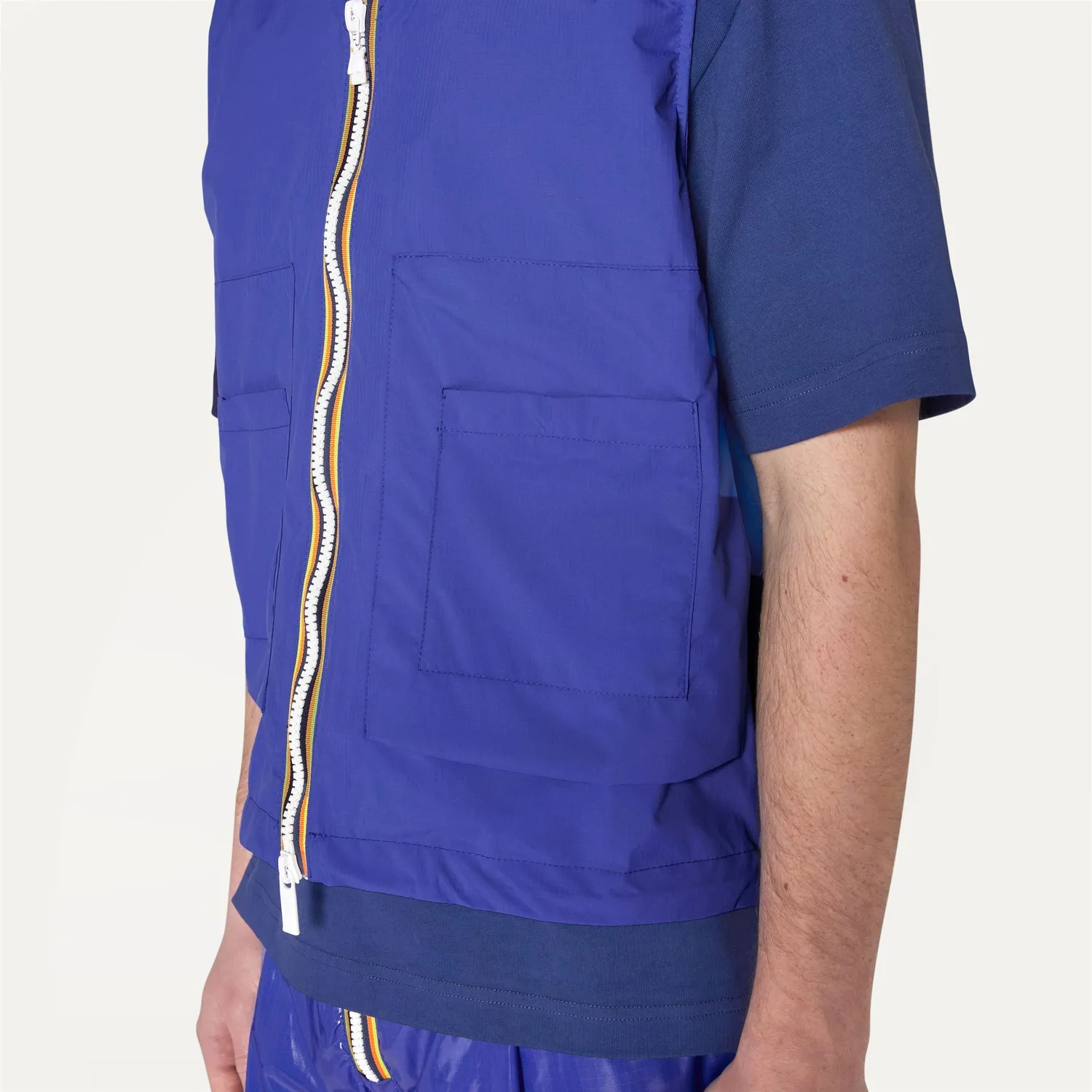 K-Way Barnel vestă albastru Royal nylon reciclabil