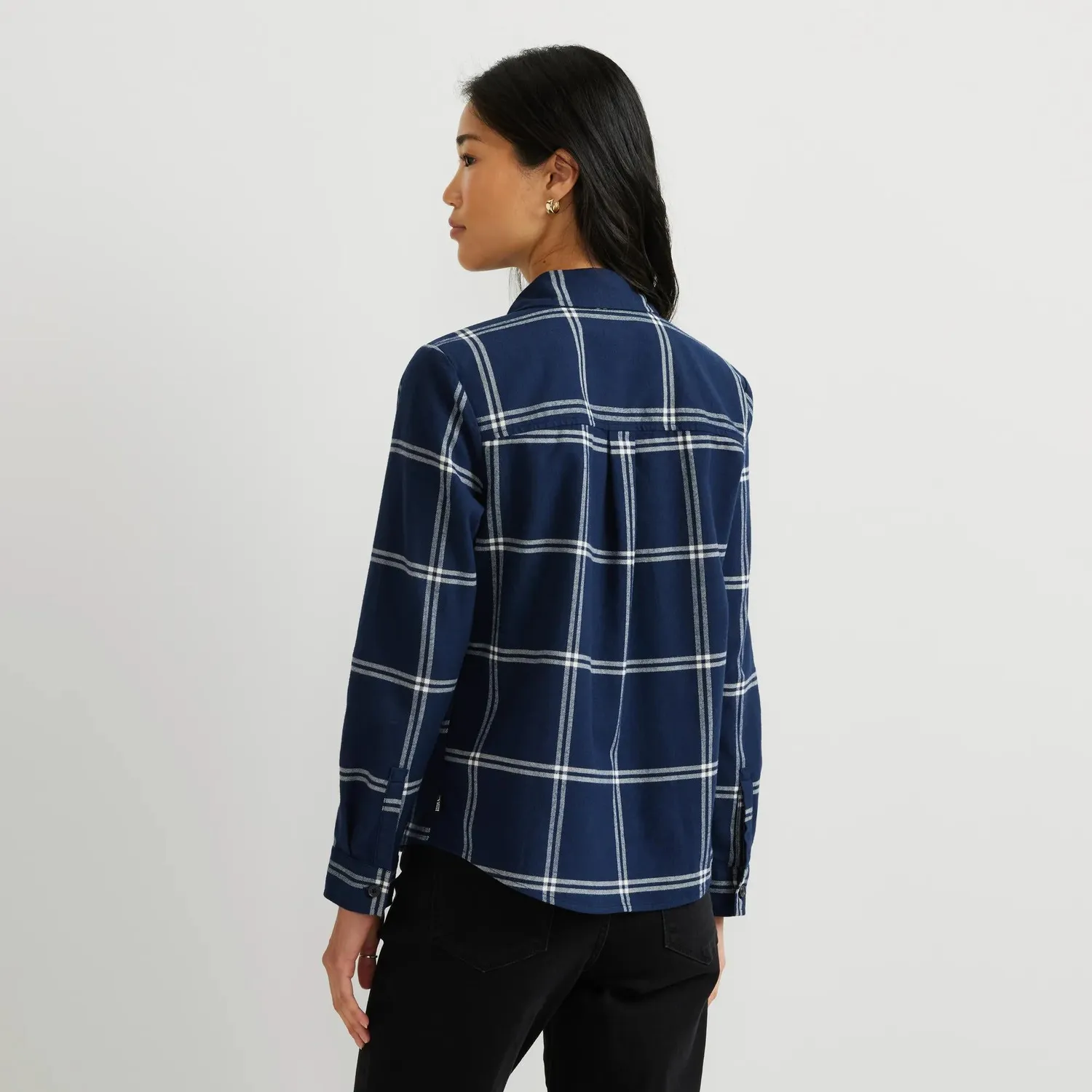 Eddie Bauer Stine's cămașă flanel damă albastră