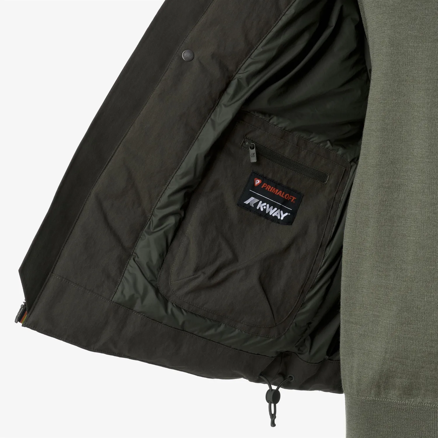 K-Way Guillermo Cotton Feel parka barbati verde calduros