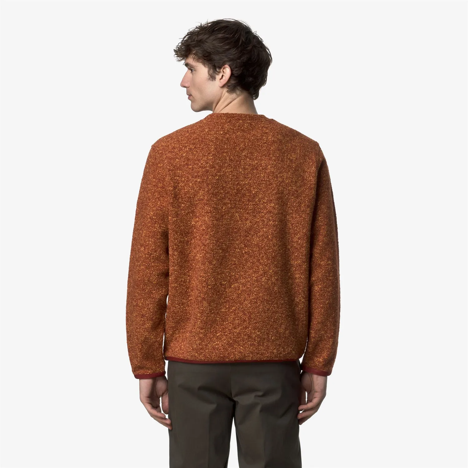 K-Way Gaillon Wool Blend pulover portocaliu lână