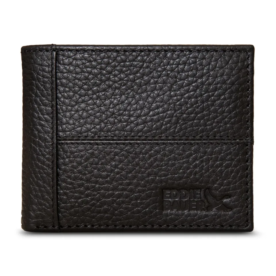 Eddie Bauer Extra Capacity Rugged portofel piele negru RFID