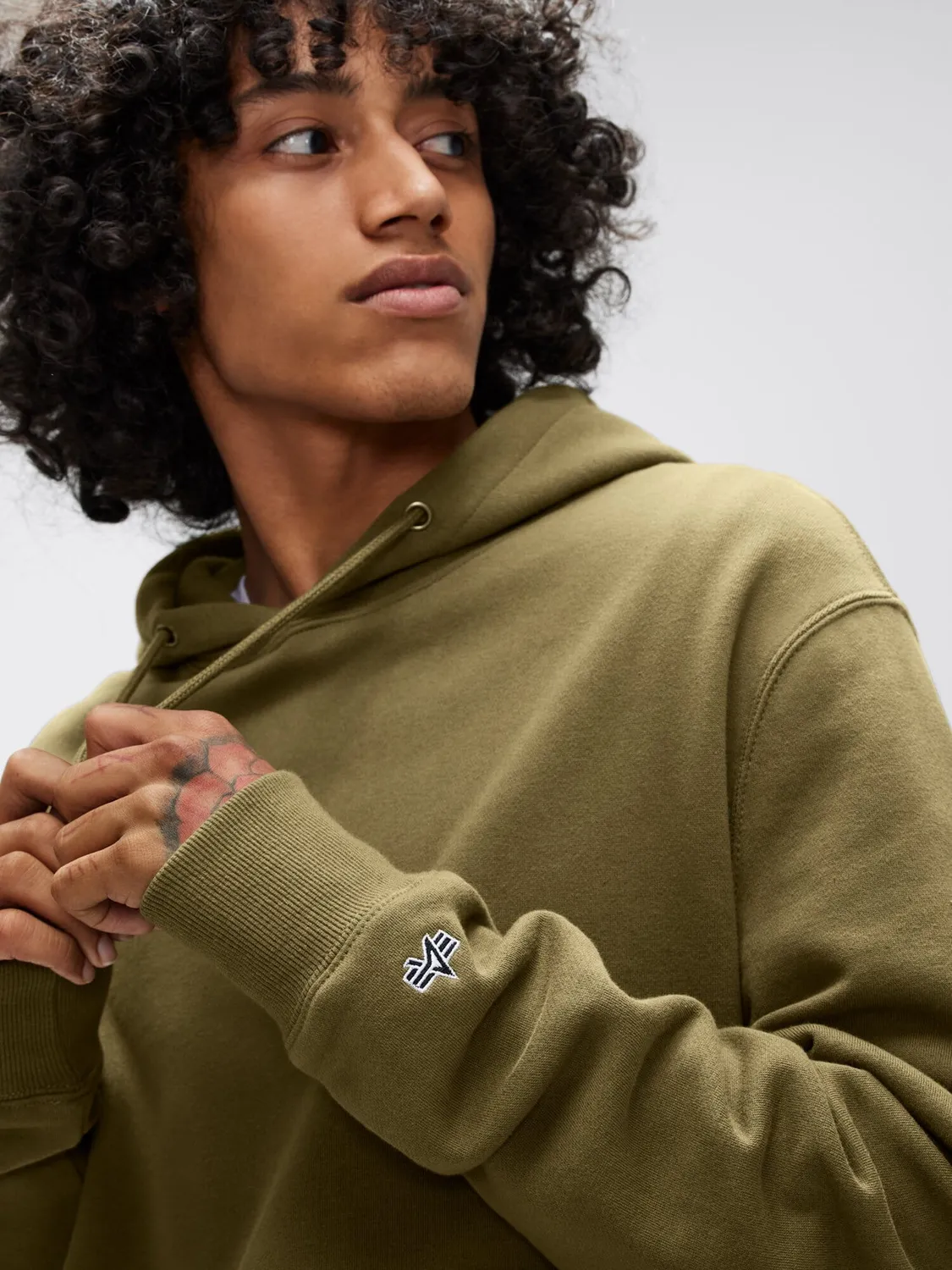 Alpha Industries Alpha Hoodie hanorac olive bumbac