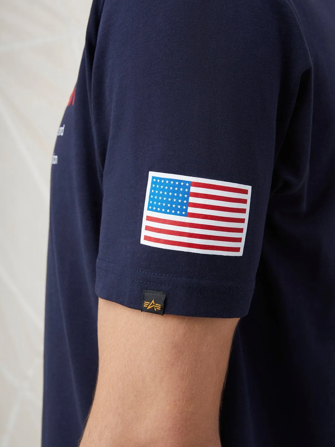 Alpha Industries NASA Worm tricou albastru graphic