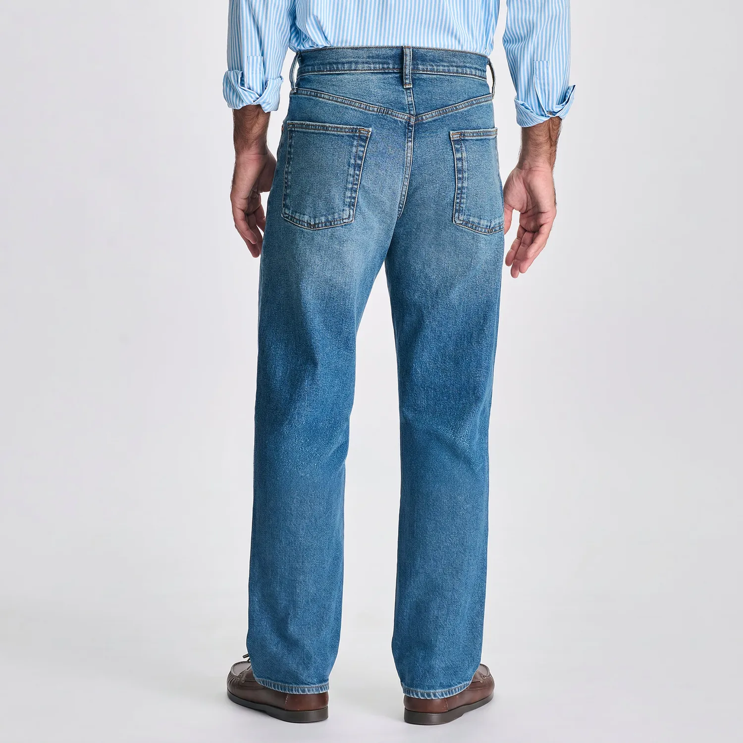 Eddie Bauer Heritage Loose Fit Jeans blugi Pacific Blue largi
