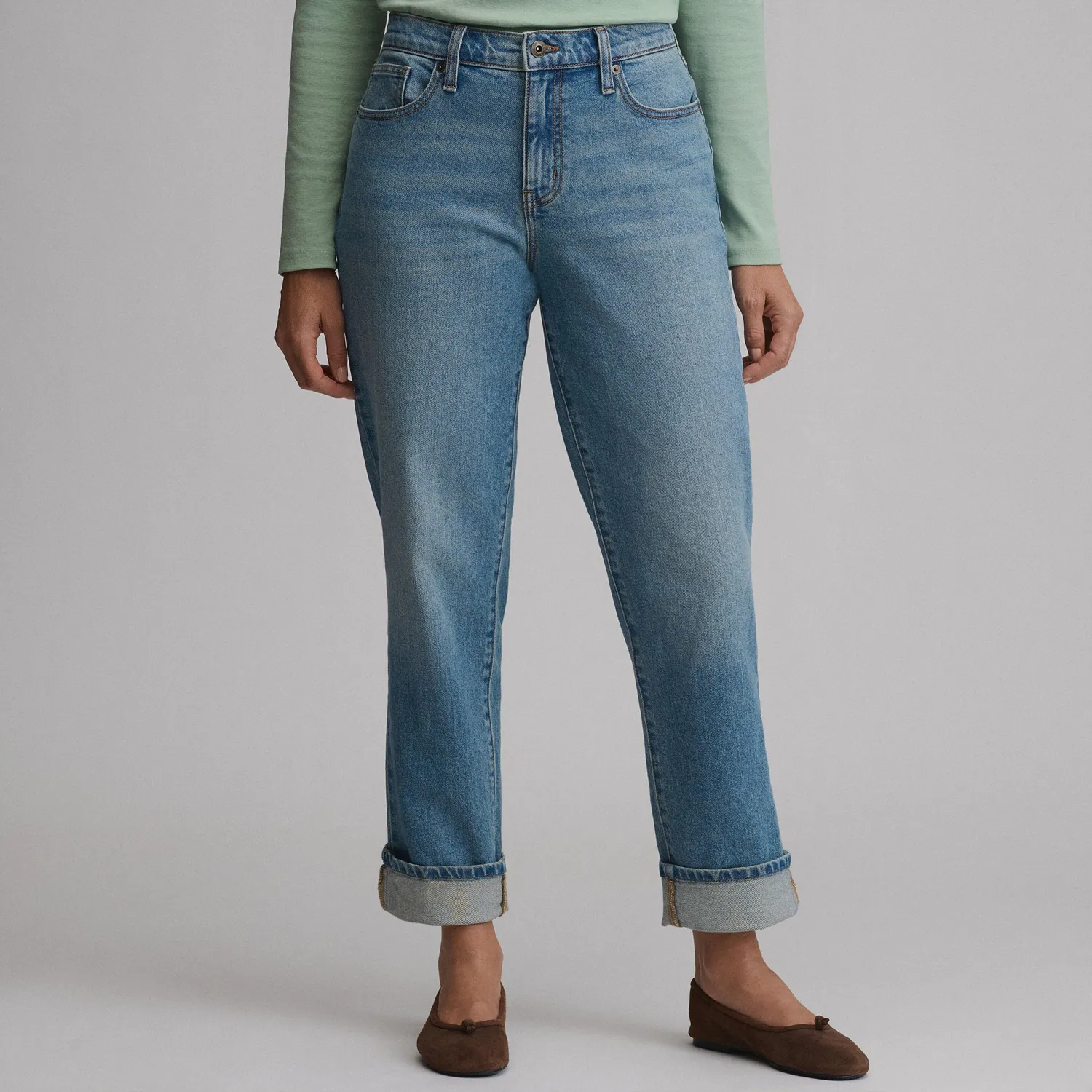 Eddie Bauer Iconic 90's Boyfriend blugi dama Indigo Blue relaxati