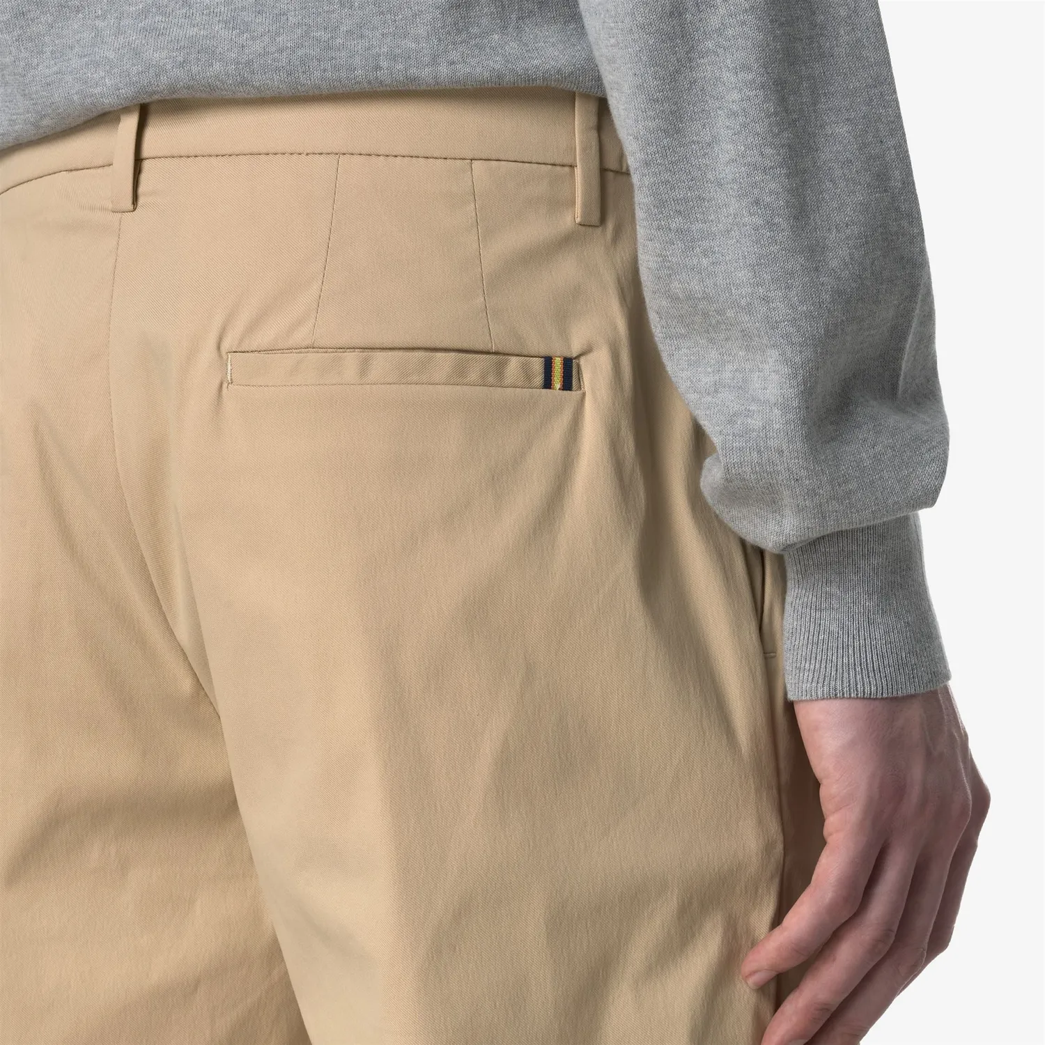 K-Way Ailton Twill Tech pantaloni chino barbati bej stretch