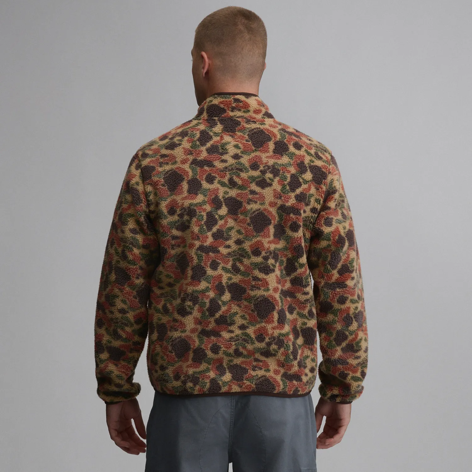 Eddie Bauer Journey Full-Zip Print hanorac fleece Dark Sand calduros