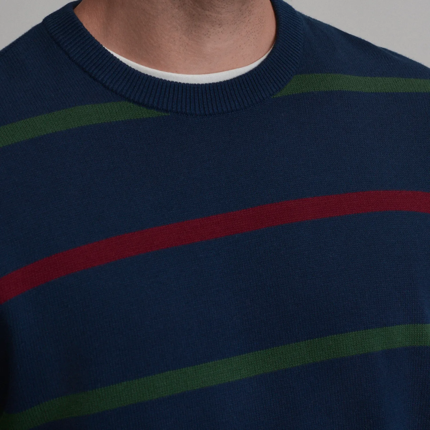 Eddie Bauer Classic Crew Stripe pulover dungi Brook calduros