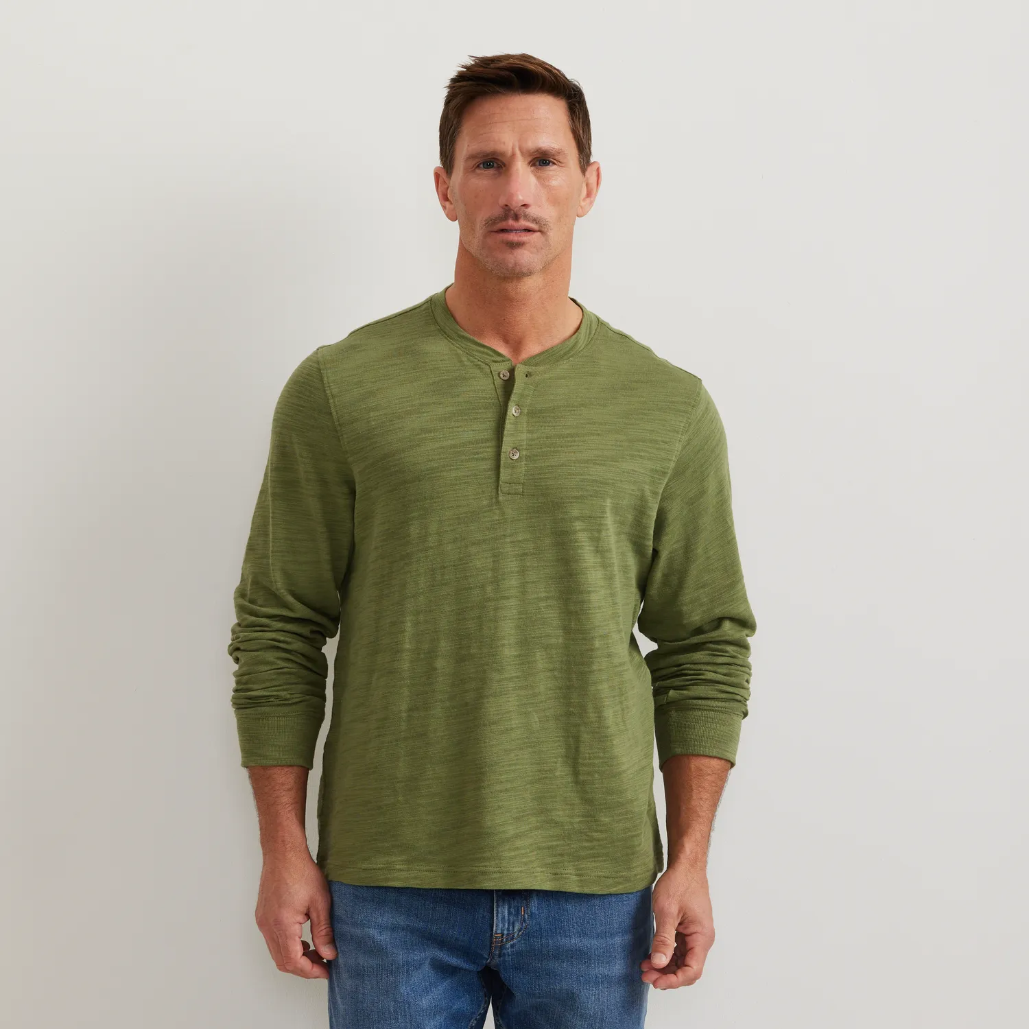 Eddie Bauer Henley Palm bumbac vintage
