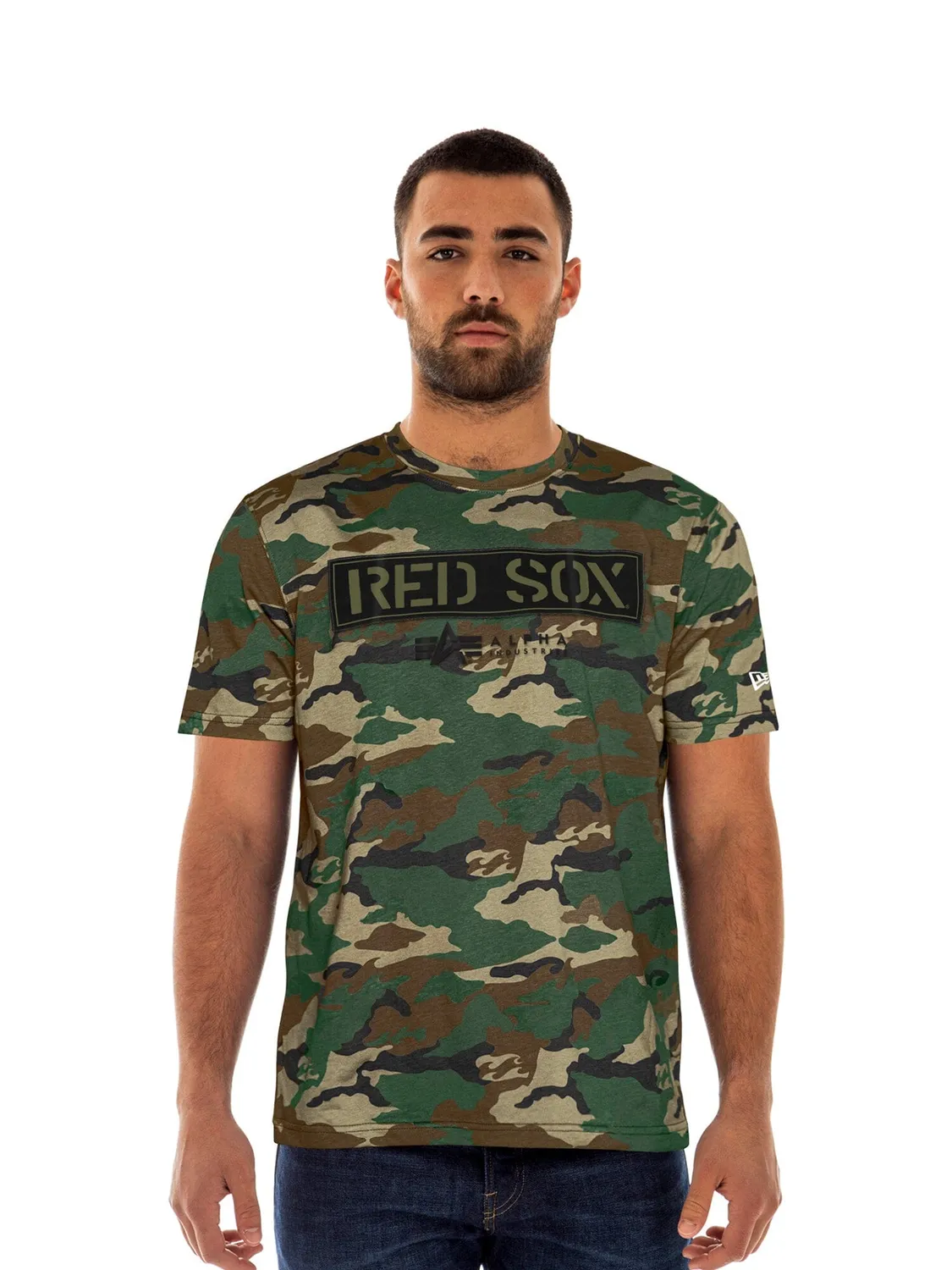 Boston Red Sox x Alpha x New Era tricou Camo bumbac
