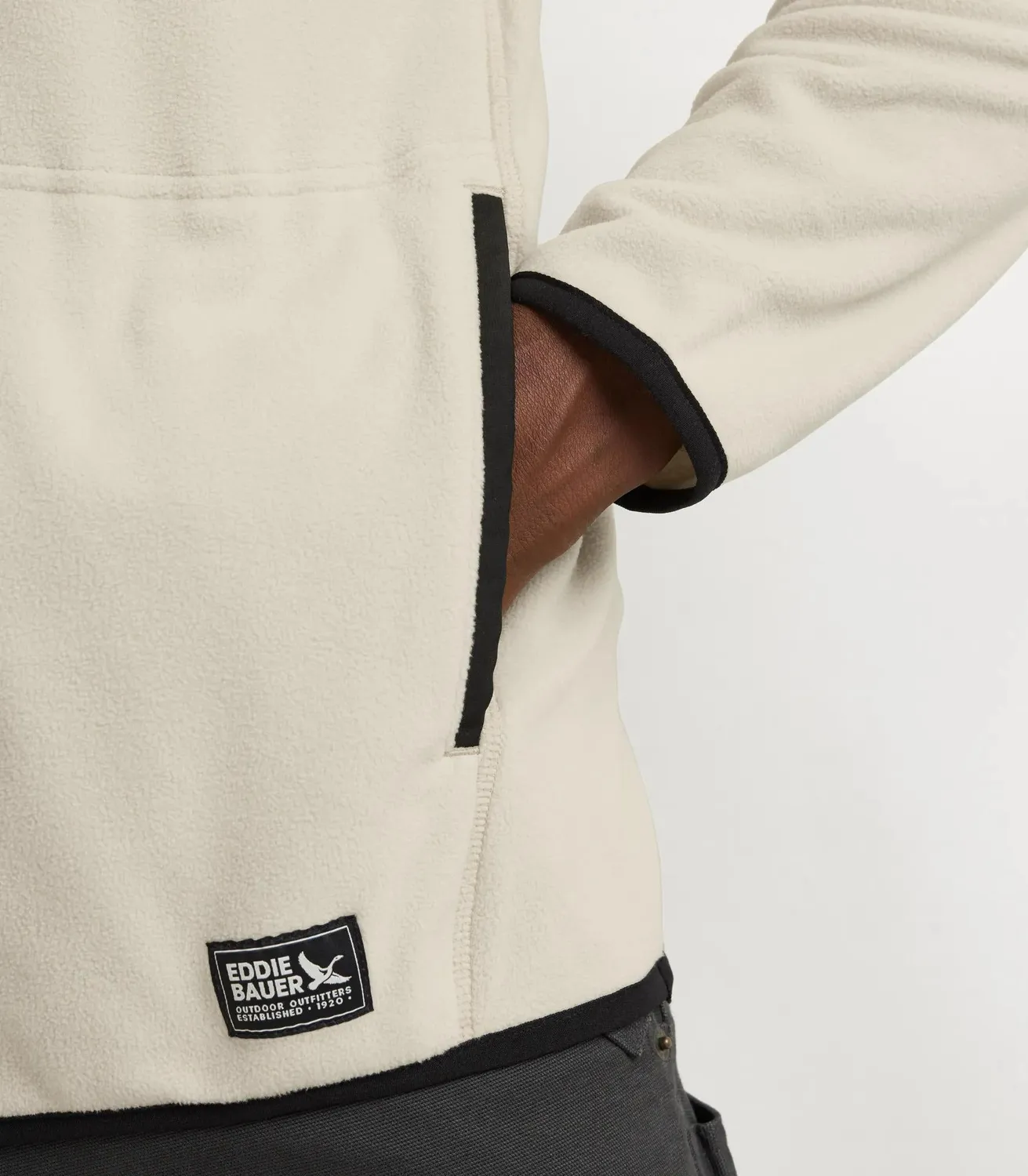 Eddie Bauer Chutes Fleece Snap Mock Pullover barbati verde