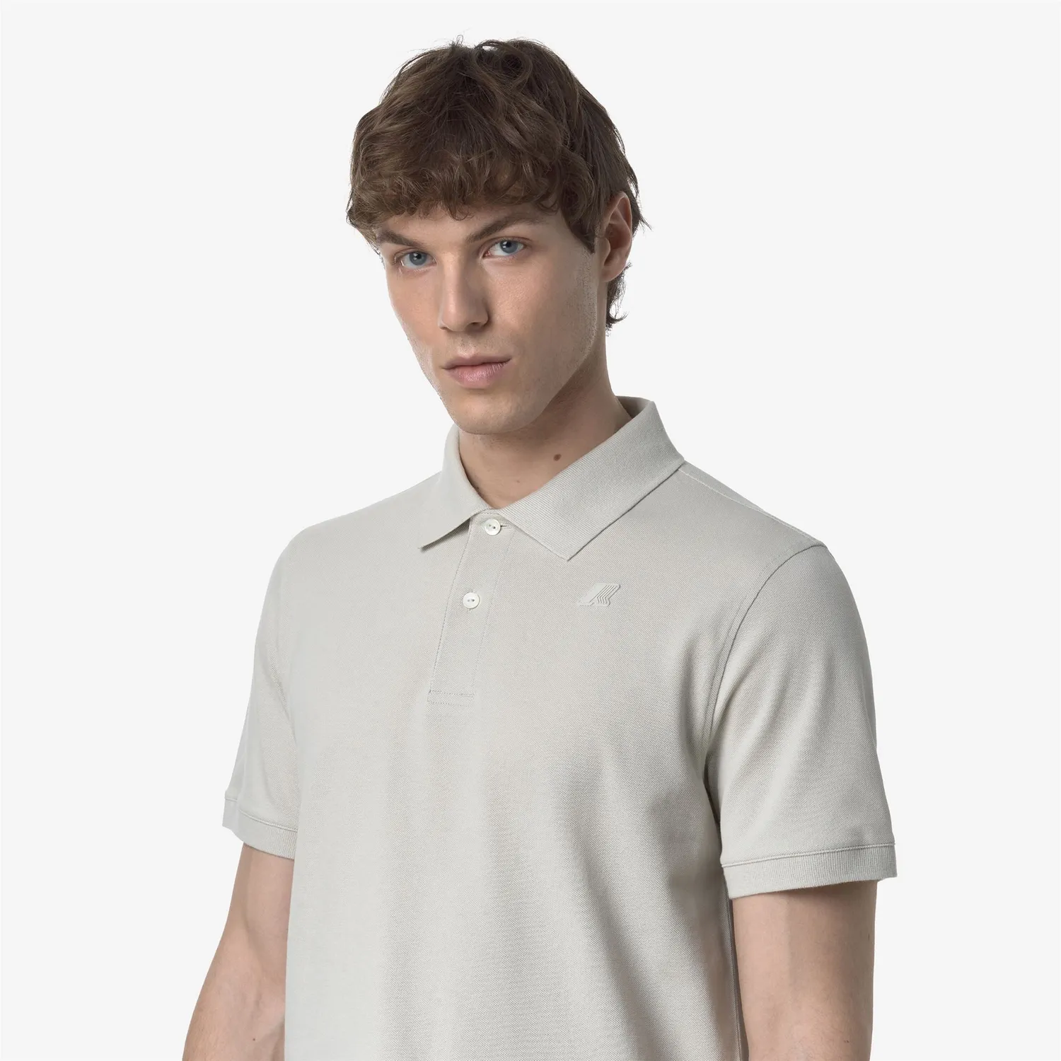 K-Way Amedee Pique Slim polo barbati bej elastic