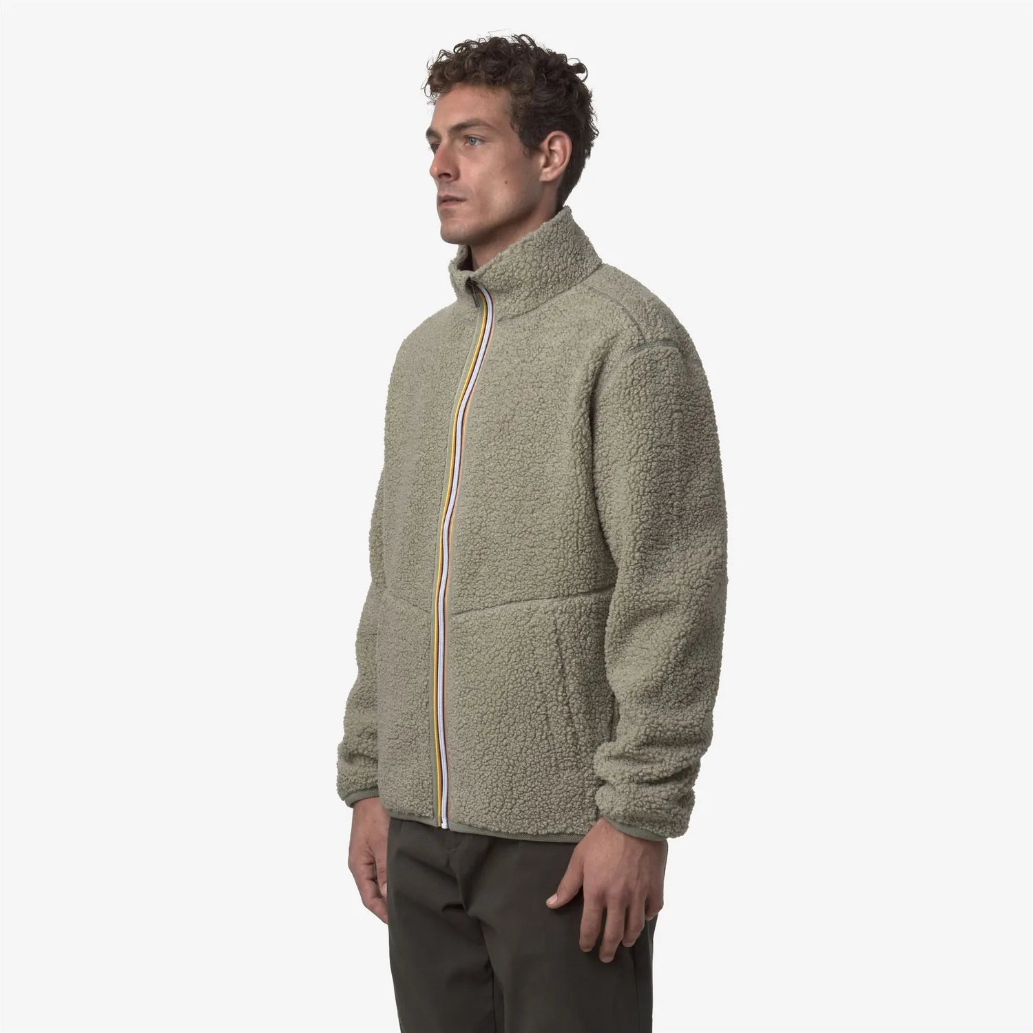 K-Way Pascal Sherpa geaca polar verde Green Oak