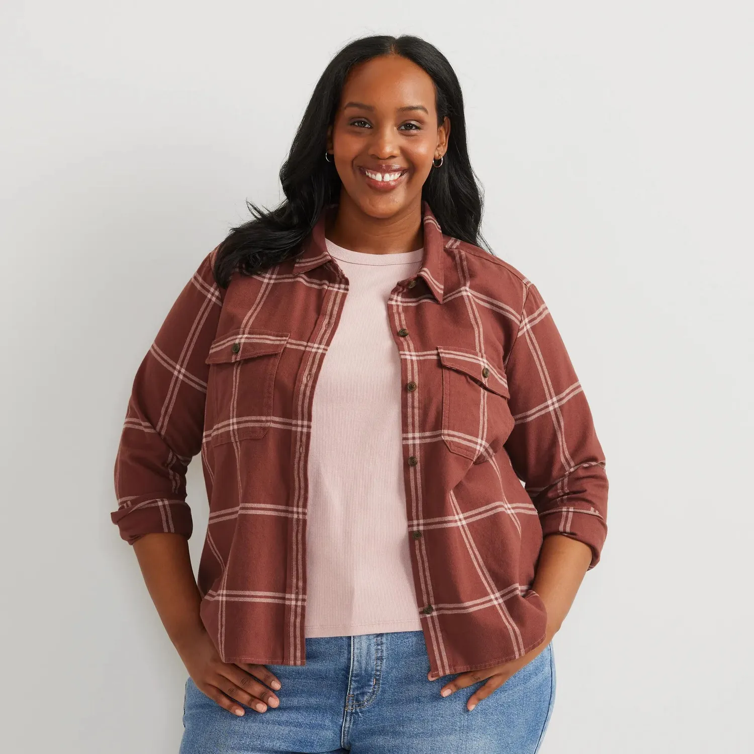 Eddie Bauer Stine's cămașă flanel damă albastră