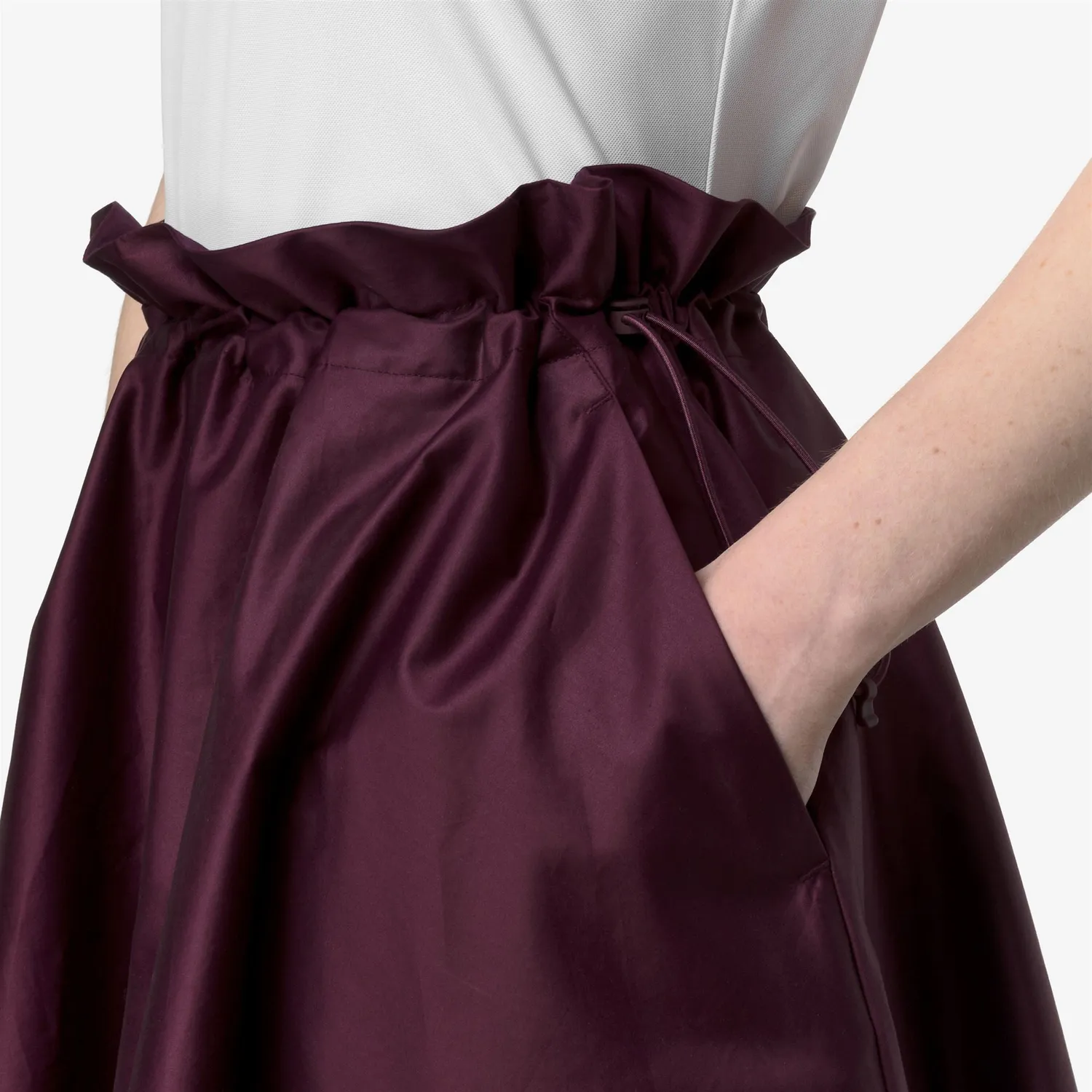 K-Way Gaelal Shiny Cotton fustă damă violet midi