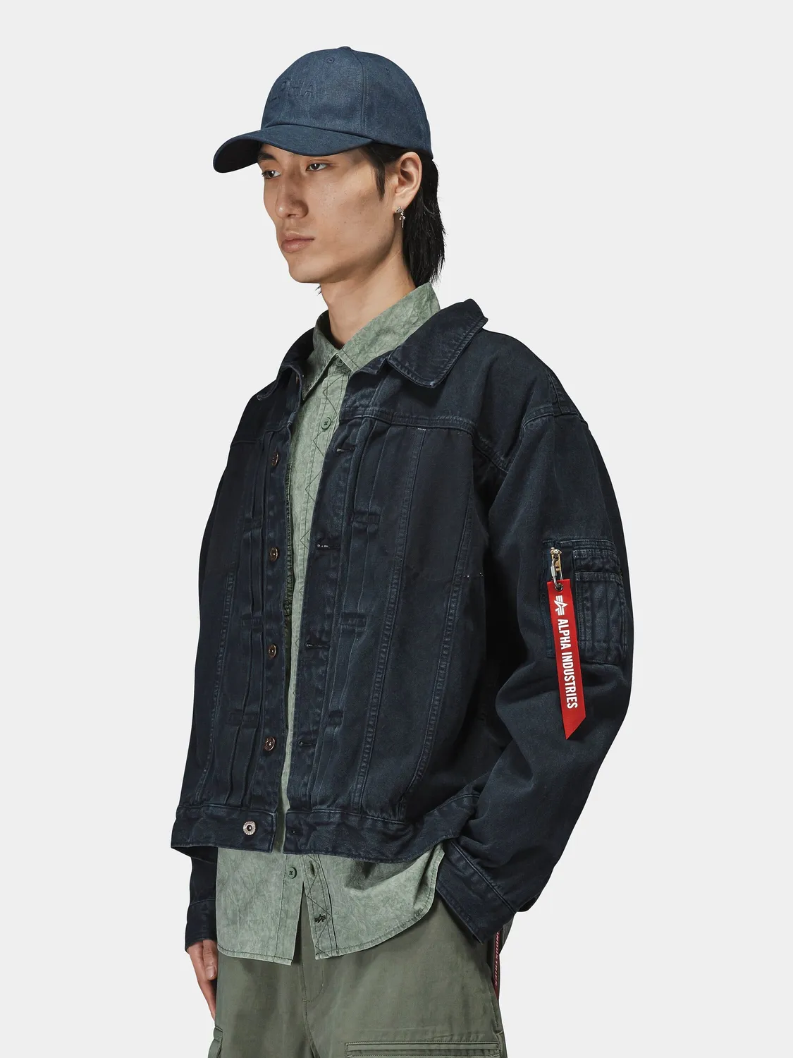 Alpha Industries CTN Work Overshirt camasa Replica Blue bumbac