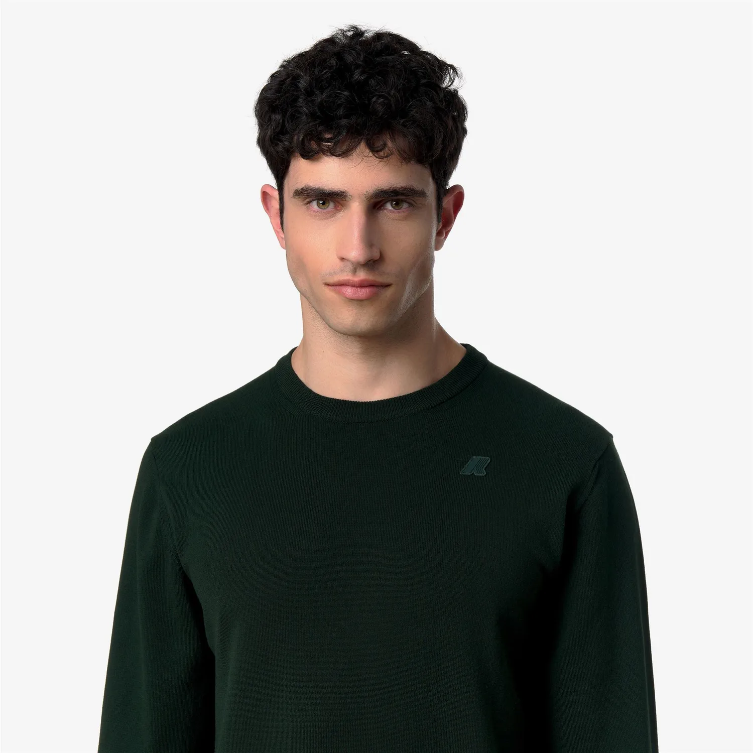 K-Way Sebastien Cotton pulover barbati verde bumbac