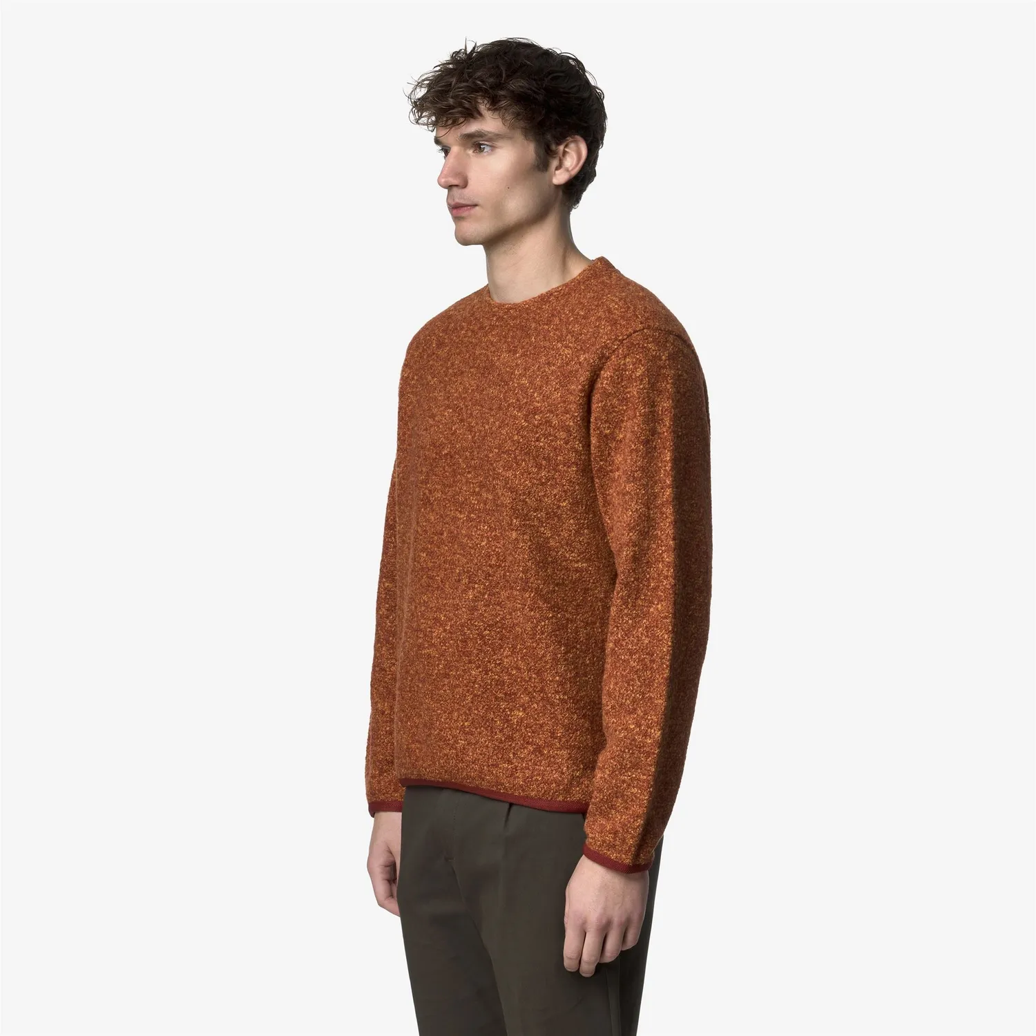 K-Way Gaillon Wool Blend pulover portocaliu lână