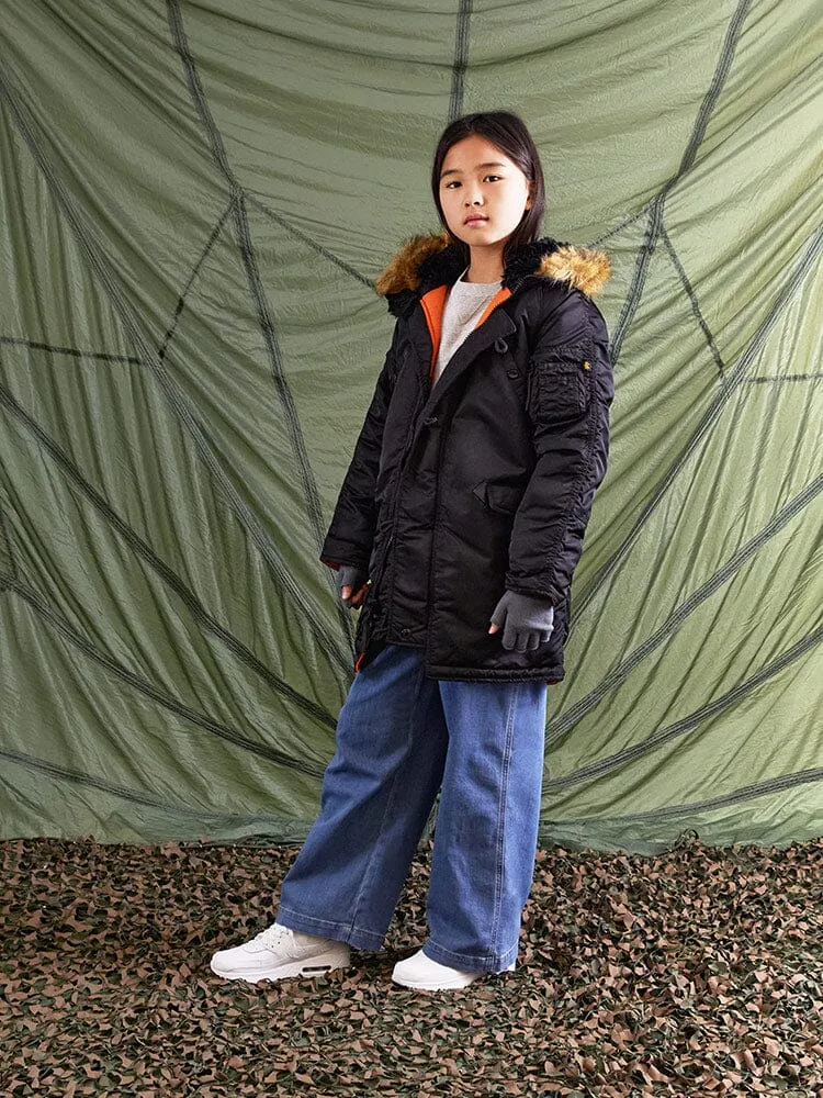 Alpha Industries N-3B Youth parka copii neagra iarna